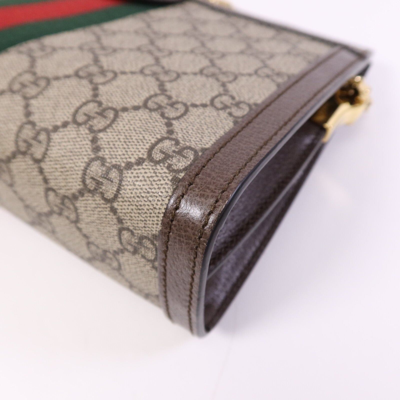 GUCCI 【激減優惠】塗層帆布Ophldia GG金扣鏈帶肩背袋