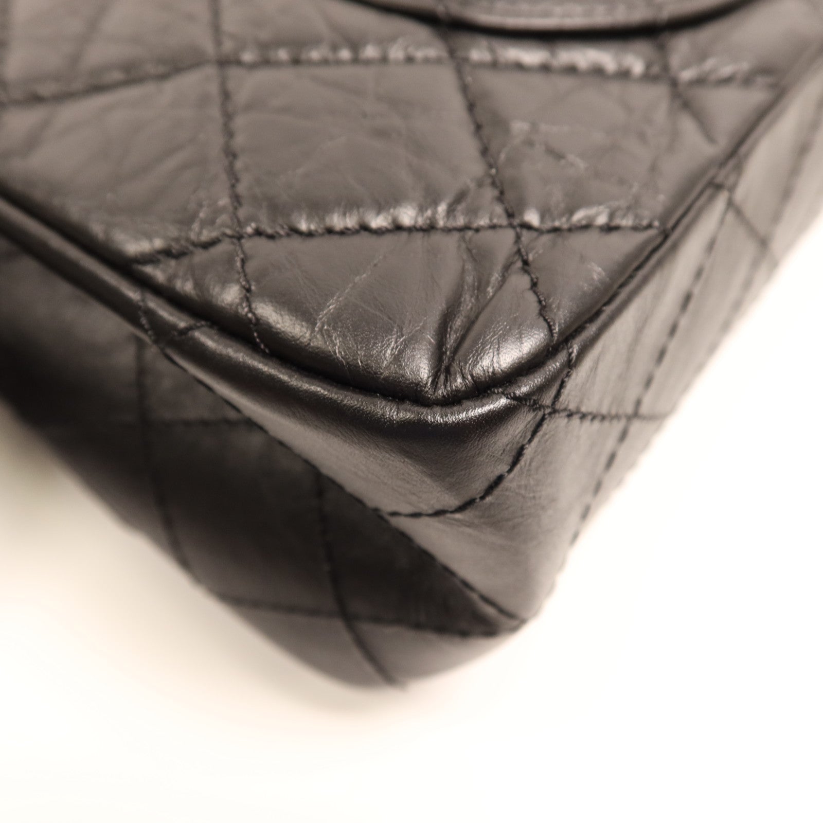 CHANEL 牛皮皮革2.55銀扣鏈帶肩背袋