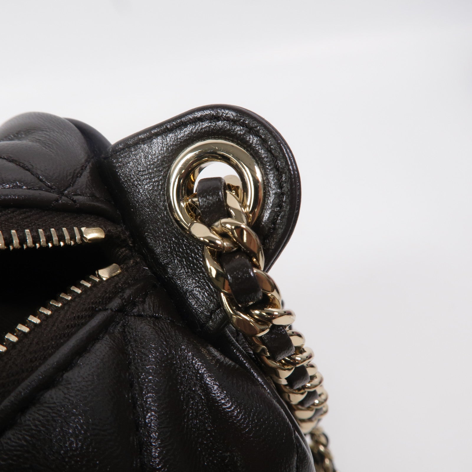 CHANEL 羊皮皮革Camera Bag鏈帶肩背袋