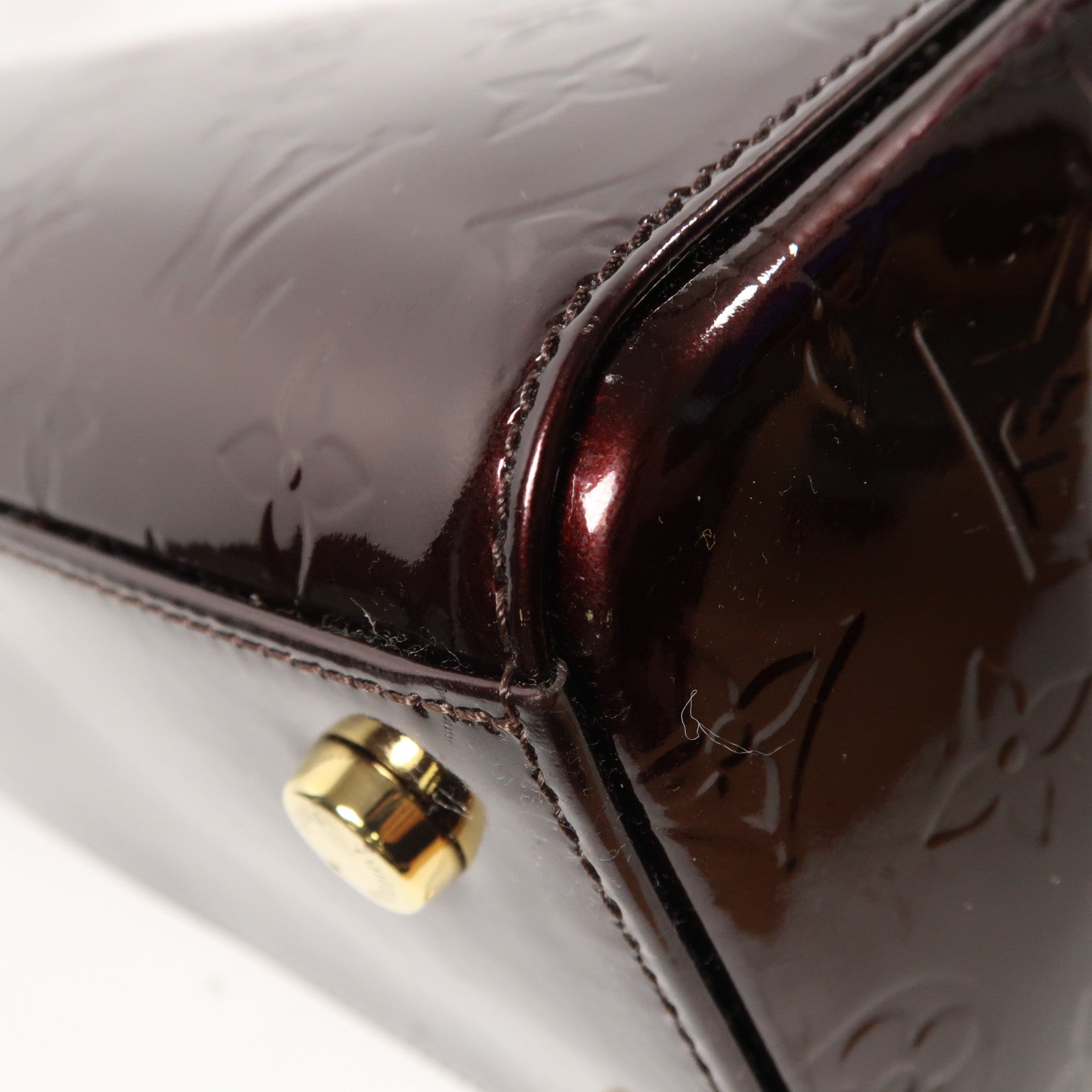 LOUIS VUITTON 【激減優惠】Monogram Vernis Brea MM金扣手挽肩背兩用袋紅色