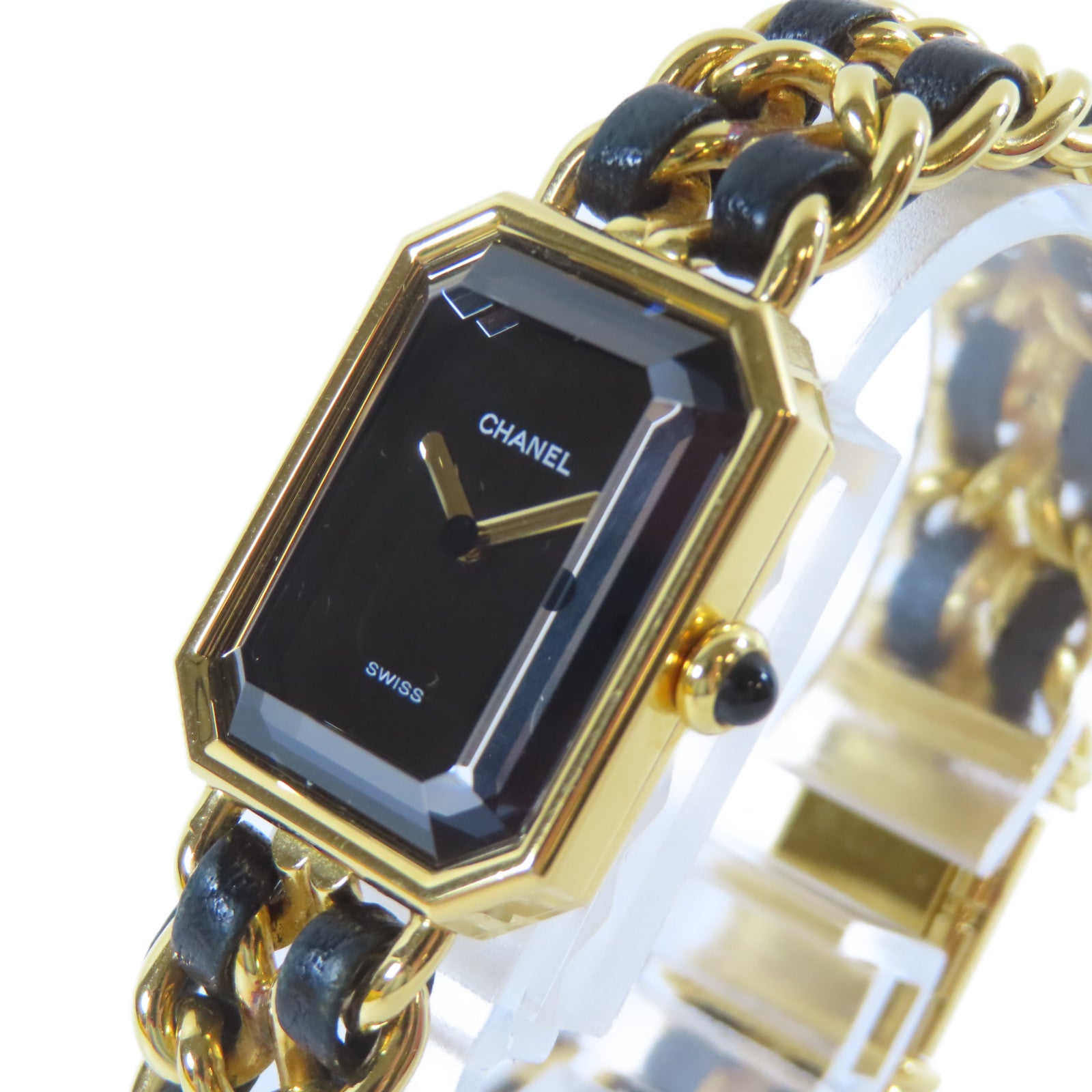 CHANEL Premiere M鍍金手錶石英機芯黑色