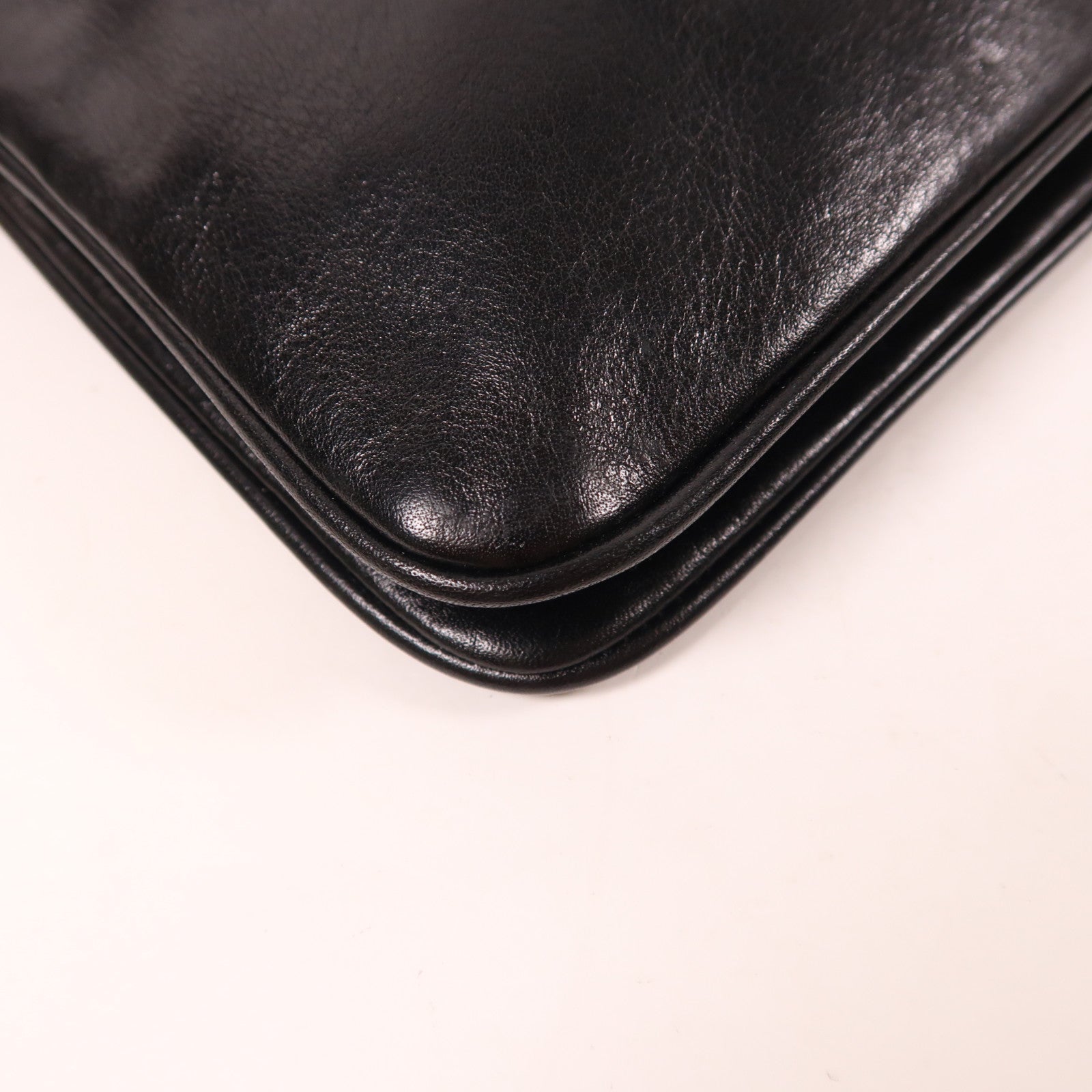 牛皮皮革Reva Clutch金扣鏈帶肩背袋