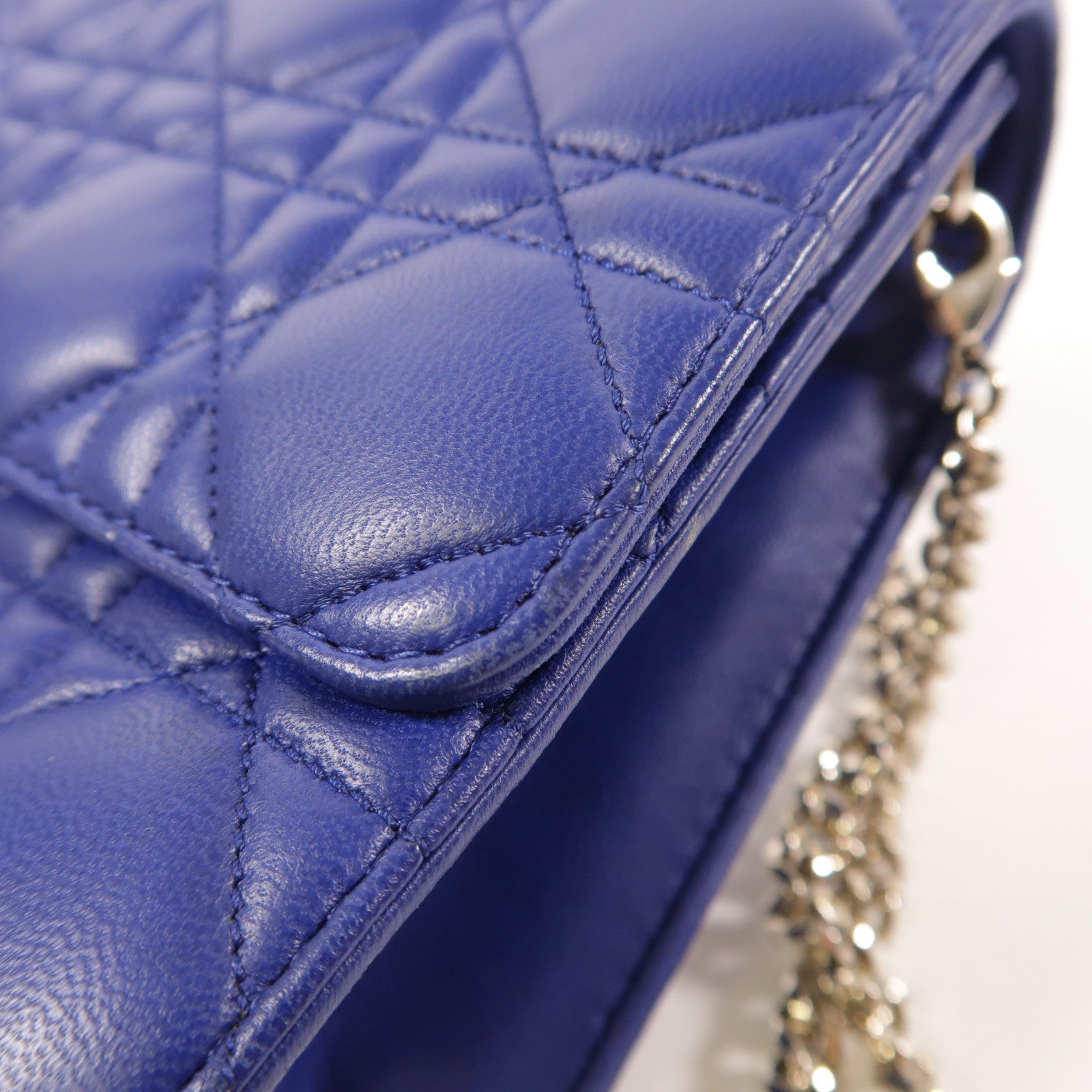 Dior 羊皮皮革Chain Shoulder銀扣鏈帶肩背袋
