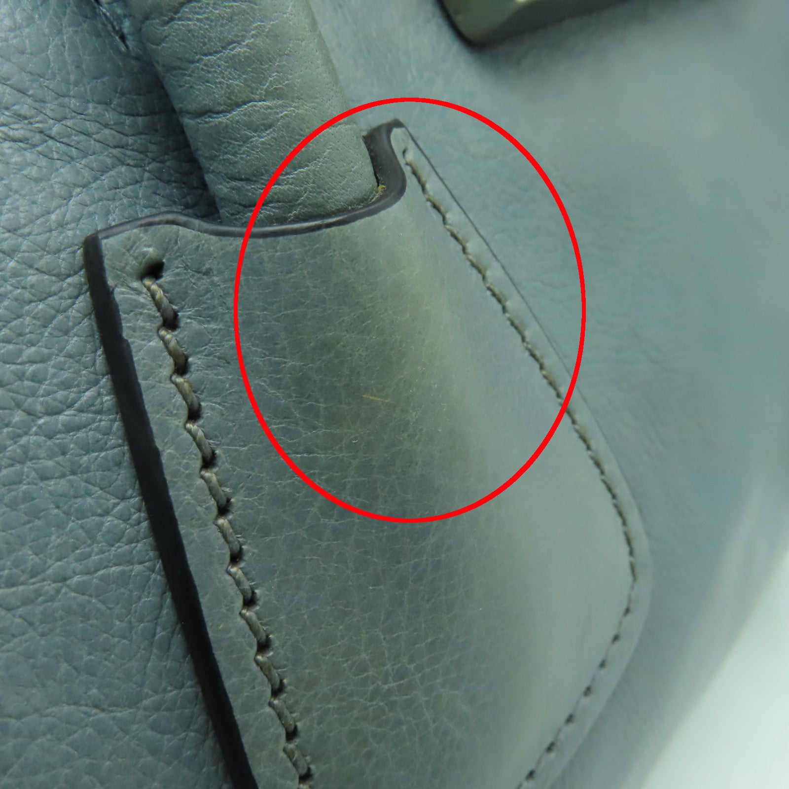 PRADA 【清倉大減價】牛皮皮革2 Way Shoulder Bag銀扣手挽肩背兩用袋海藍色