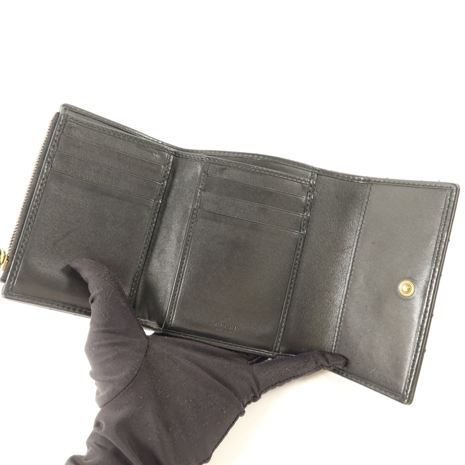 GUCCI 牛皮皮革GG Marmont Wallet金扣錢包