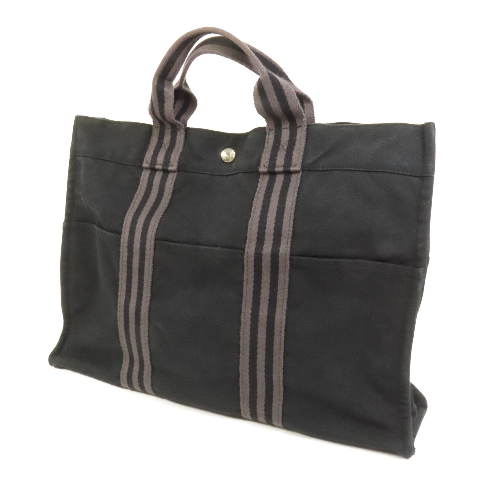 HERMES 帆布Fourre Tout Tote PM銀扣手挽袋