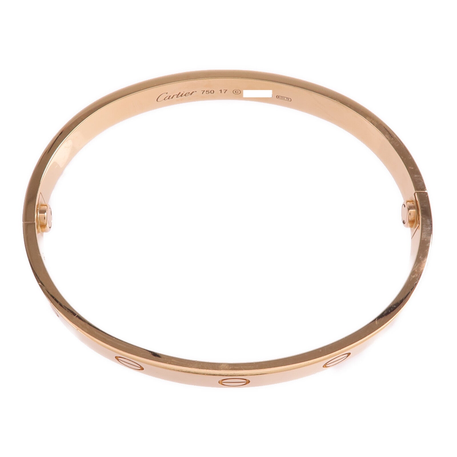 CARTIER 18K玫瑰金Love Bracelet手鐲Cartier#17