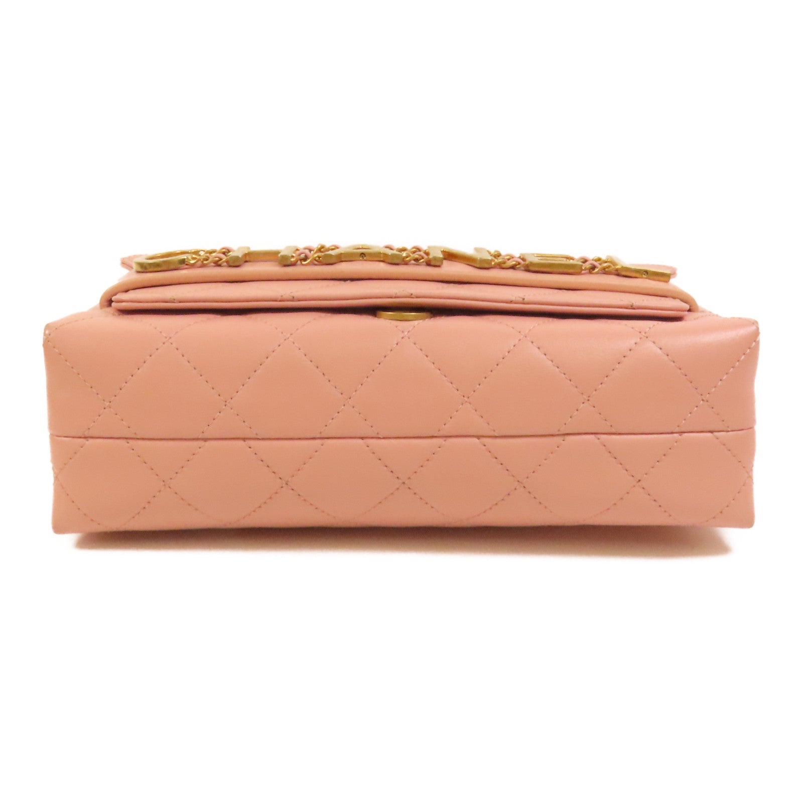 CHANEL 皮革Shoulder Bag金扣鏈帶肩背袋