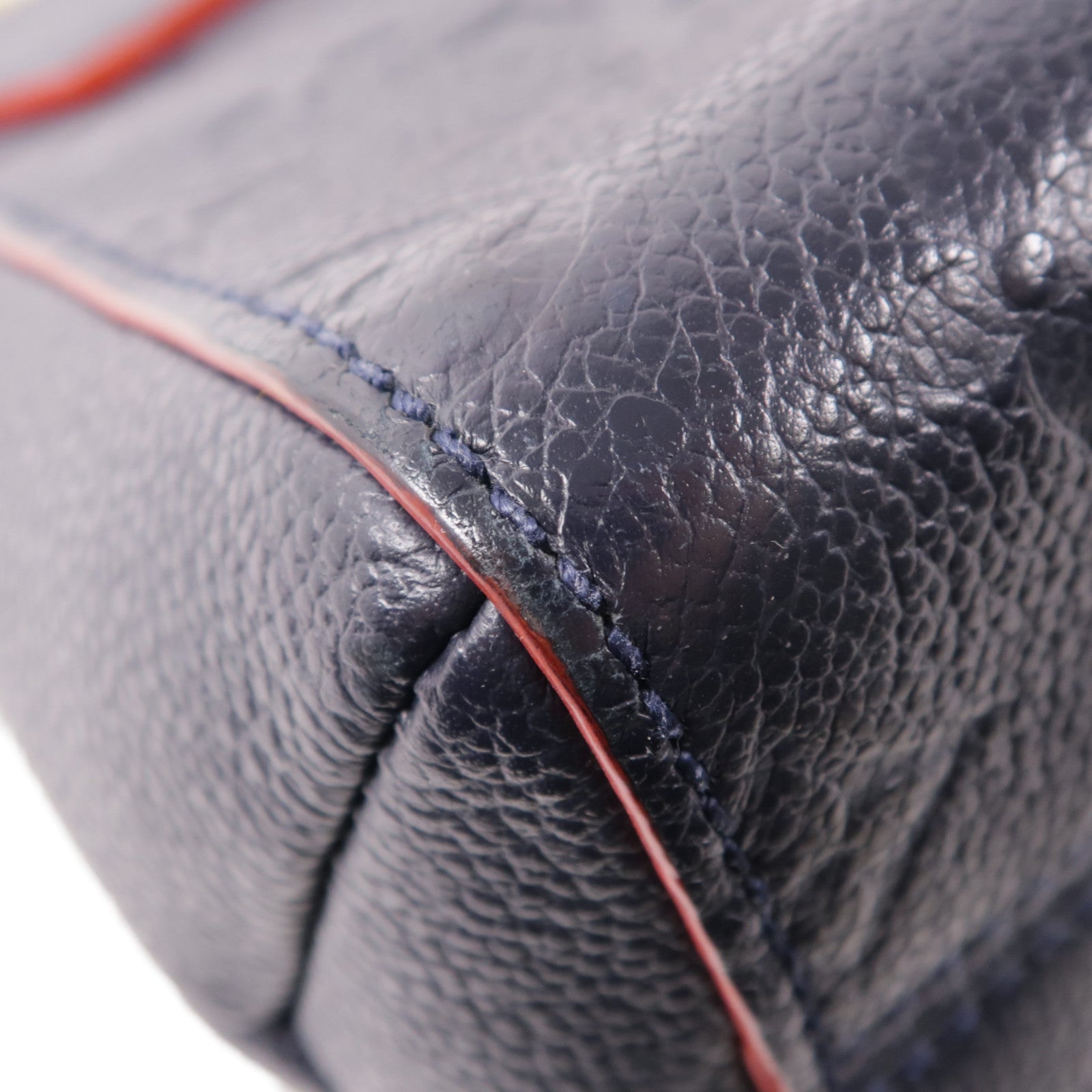 LOUIS VUITTON Monogram Empreinte Vavin PM金扣肩背袋深藍色