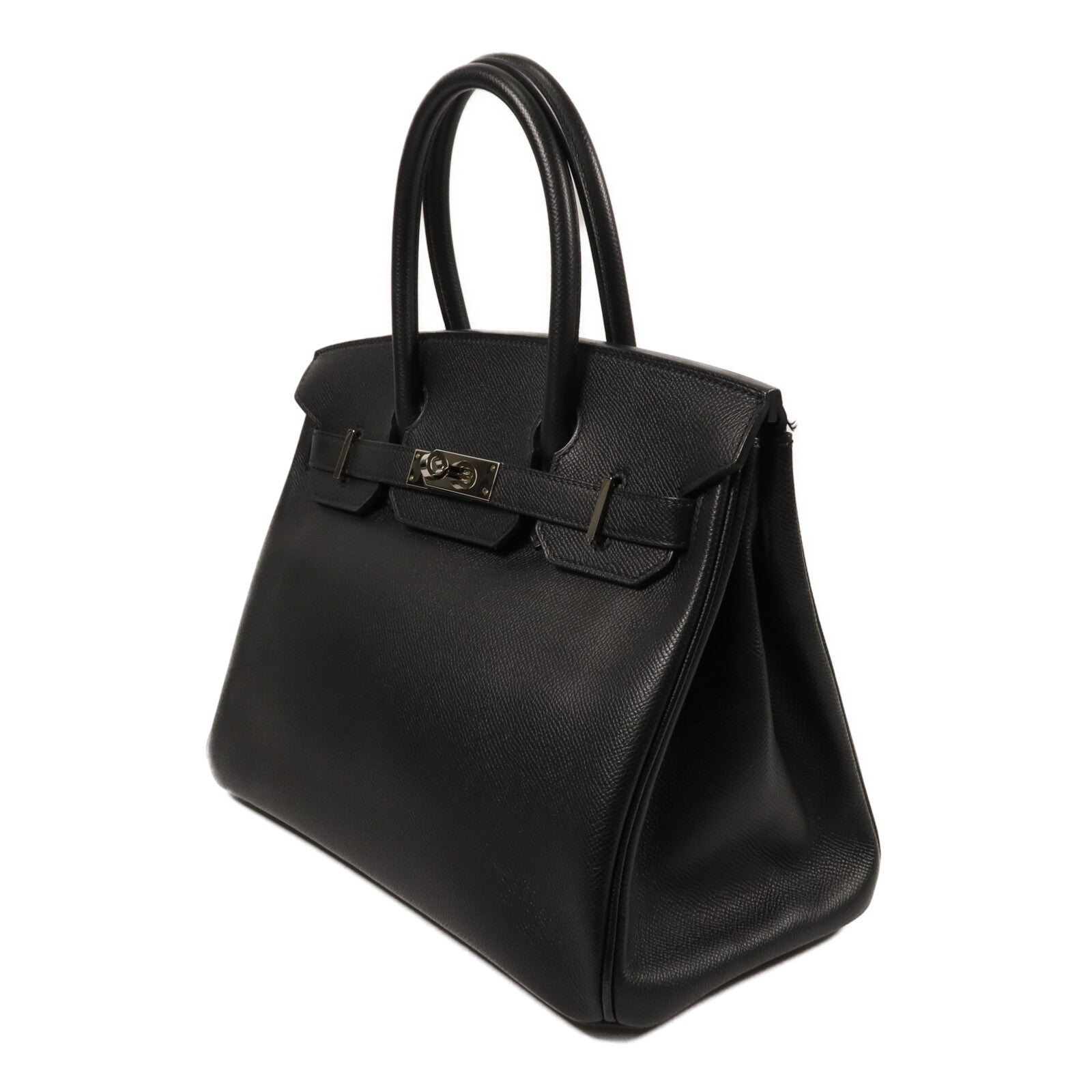 HERMES Epsom皮革Birkin 30手挽袋Noir