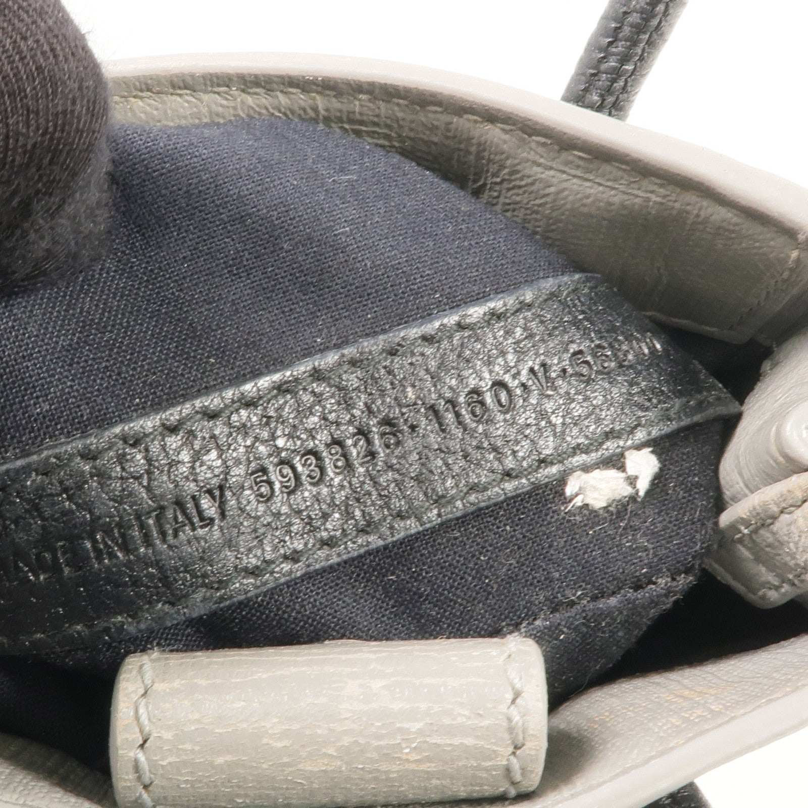 BALENCIAGA 牛皮皮革Mini Shopping Phone Holder銀扣手挽肩背兩用袋