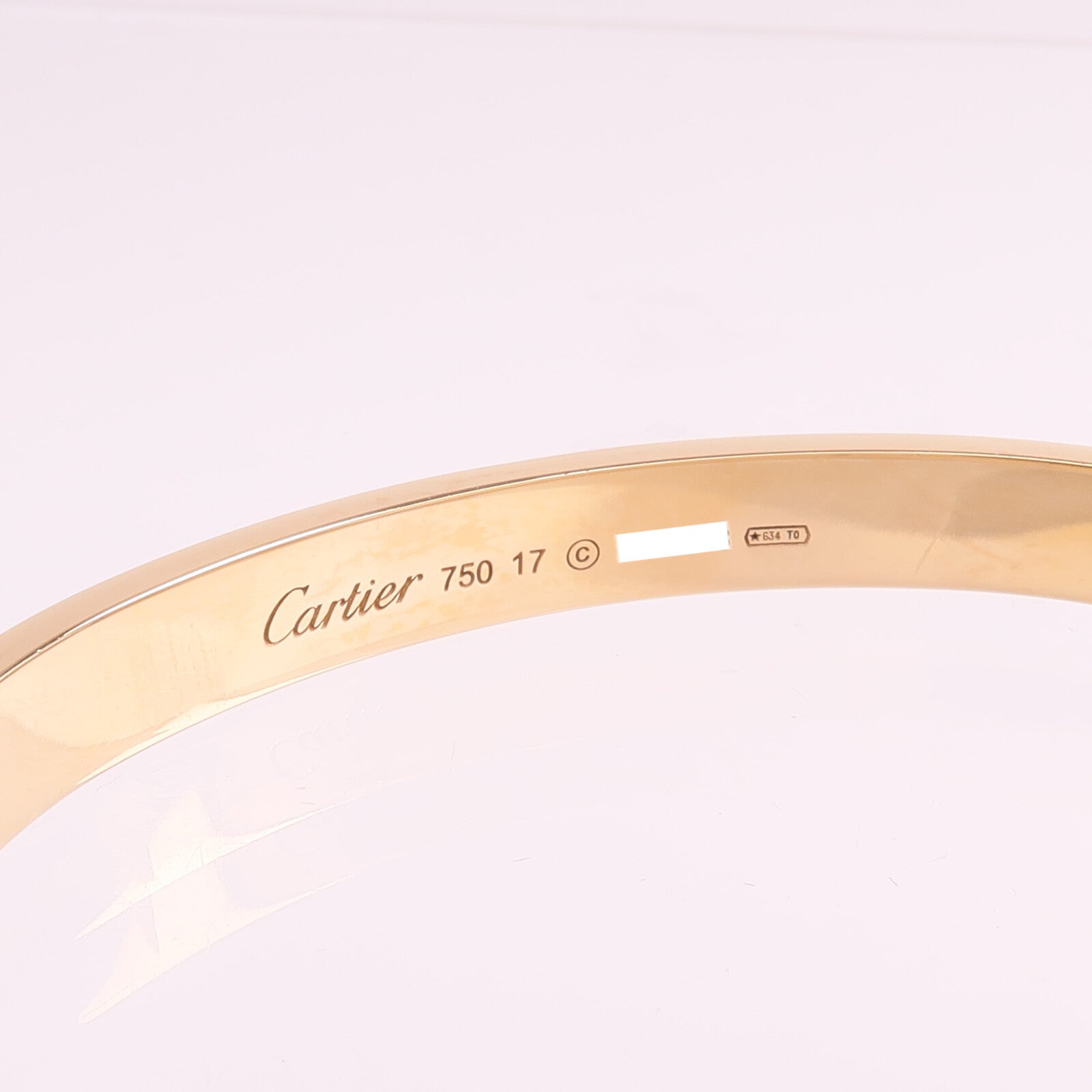 CARTIER 18K玫瑰金Love Bracelet手鐲Cartier#17