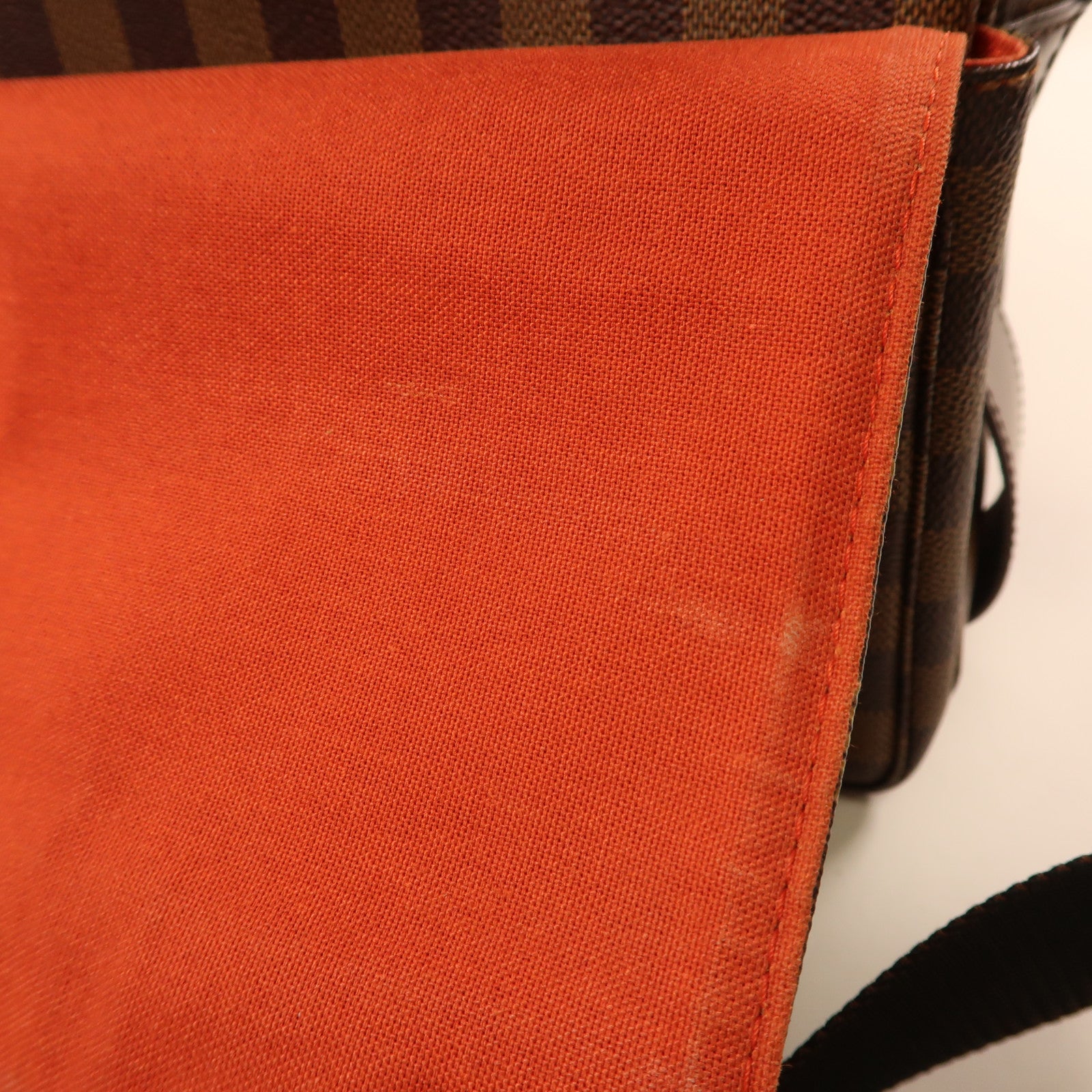 LOUIS VUITTON Damier Naviglio金扣肩背袋啡色