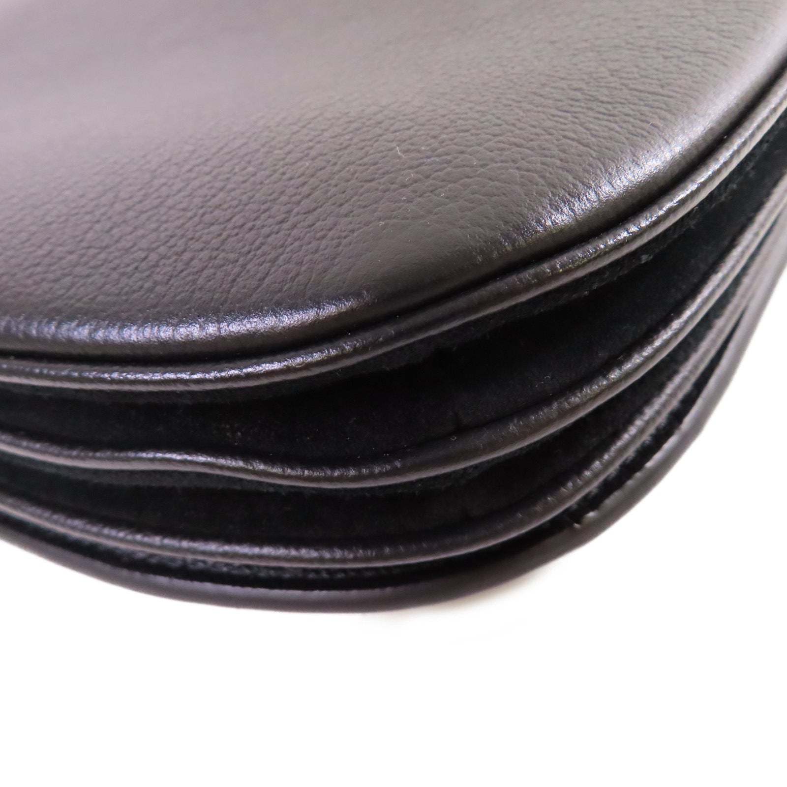 SEE BY CHLOE 麂皮皮革/牛皮皮革Hana Small Shoulder Bag金扣肩背袋黑色