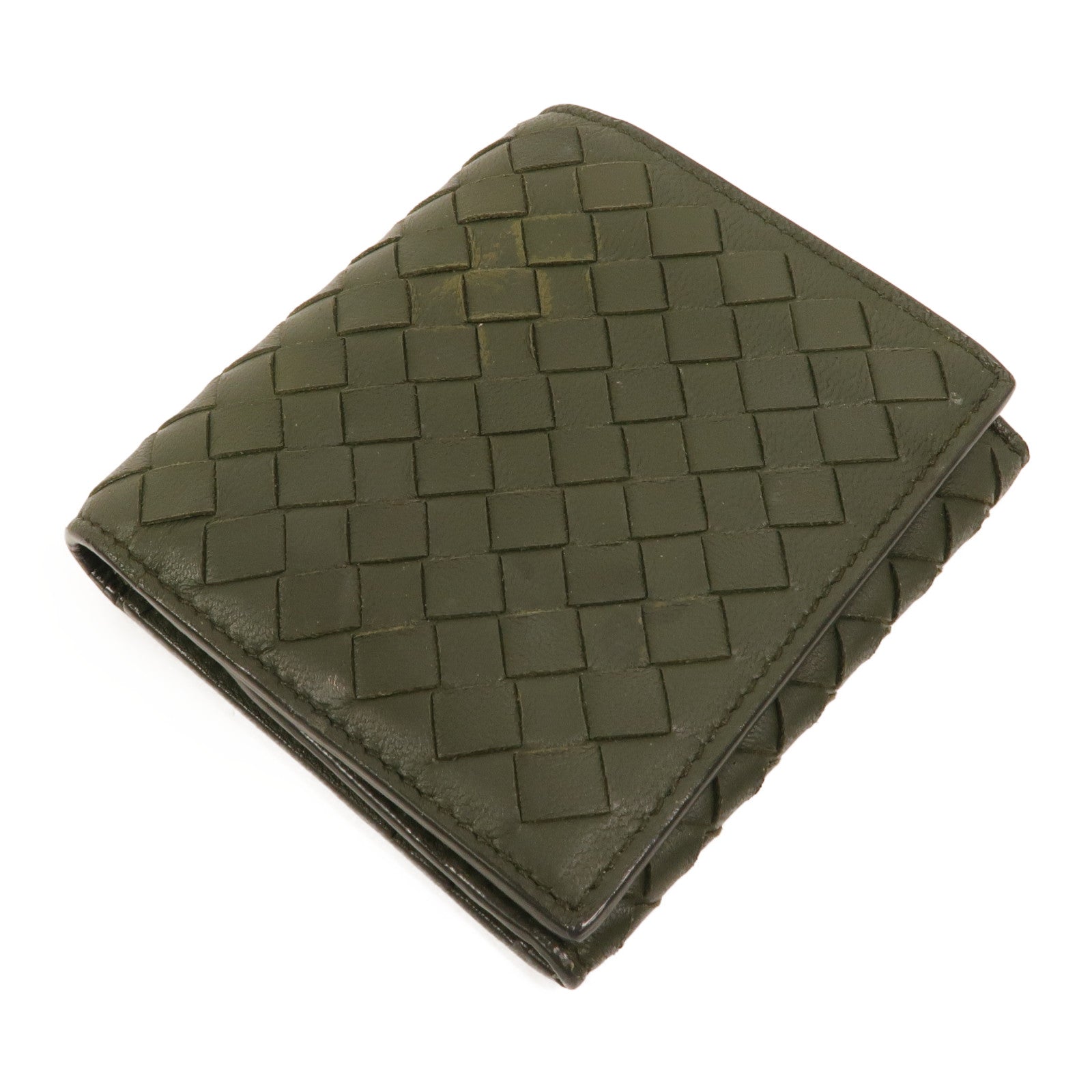 BOTTEGA VENETA 羊皮皮革Tri-Fold Zip Wallet錢包