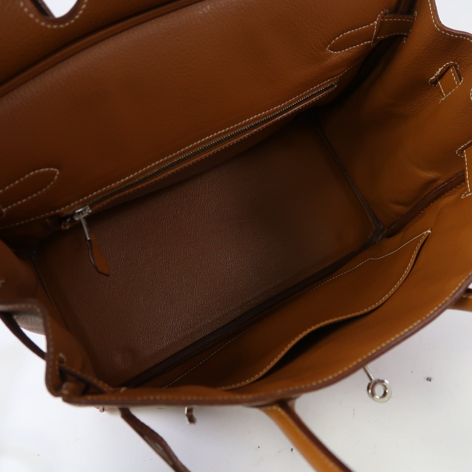 HERMES Togo皮革Birkin 30銀扣手挽袋經典駝色