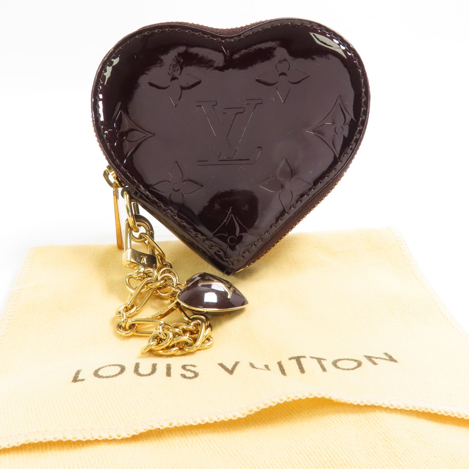 LOUIS VUITTON Vernis Coin Case金扣零錢包