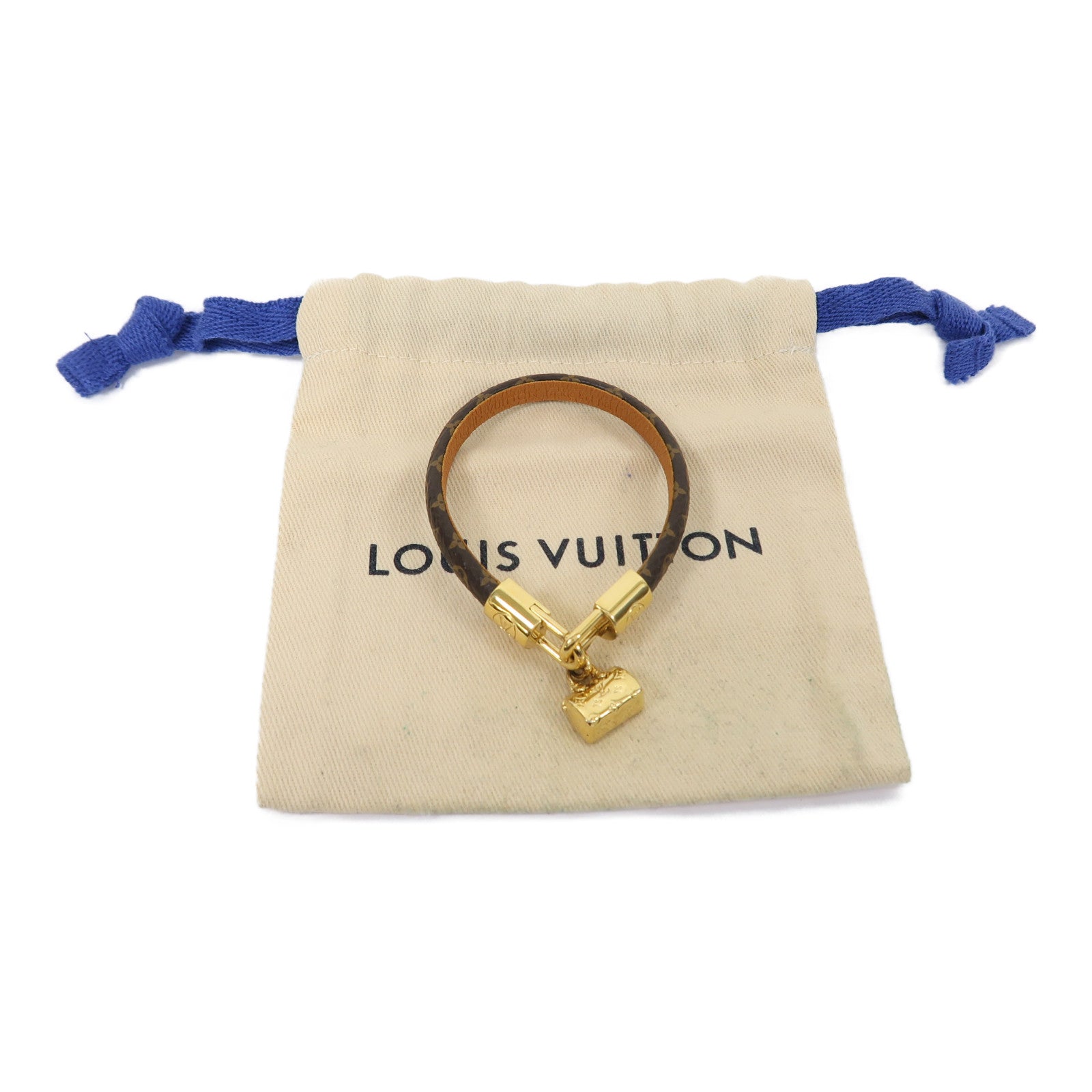 LOUIS VUITTON Monogram/金屬Bracelet手鐲啡色