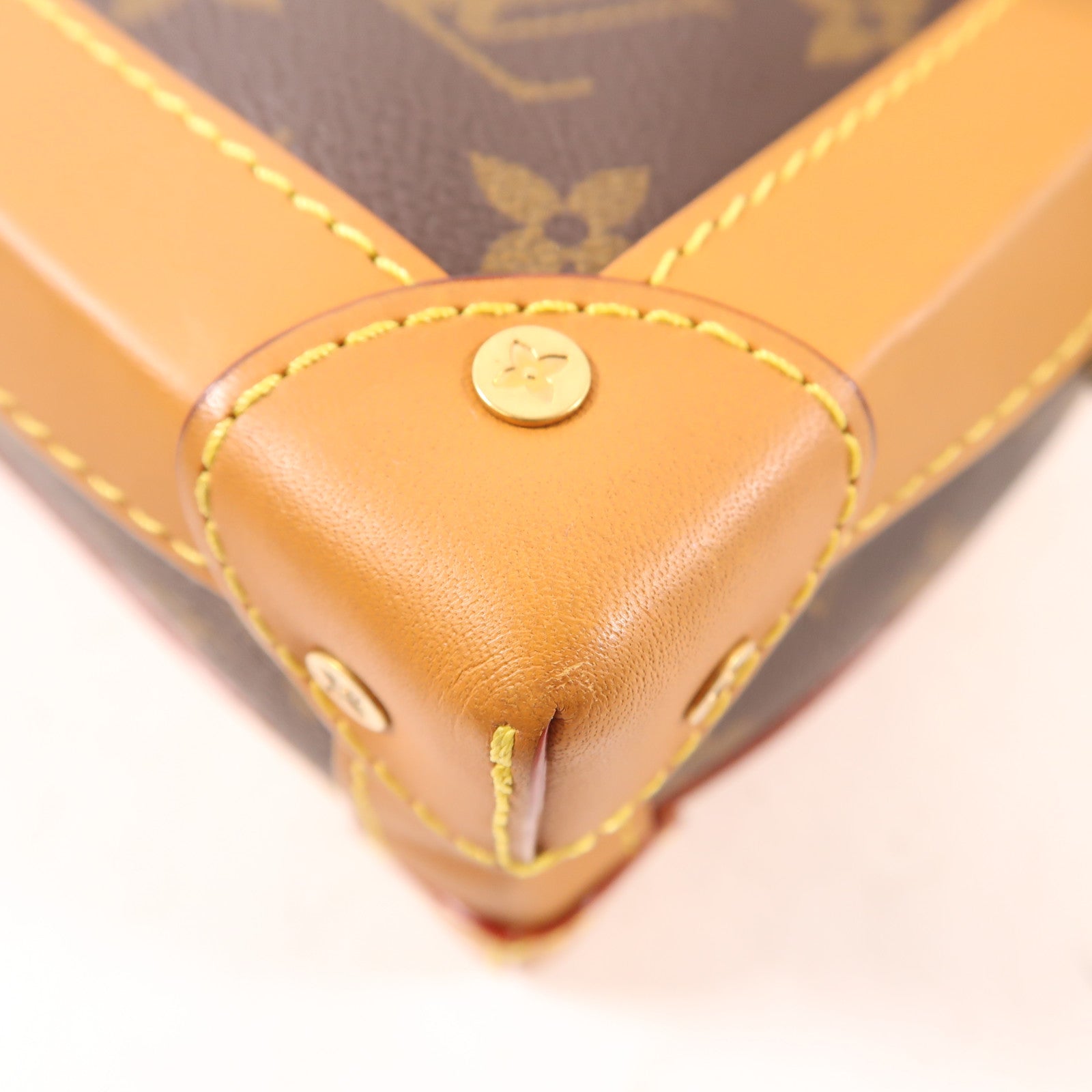 LOUIS VUITTON Monogram Soft Trunk金扣肩背袋棕色