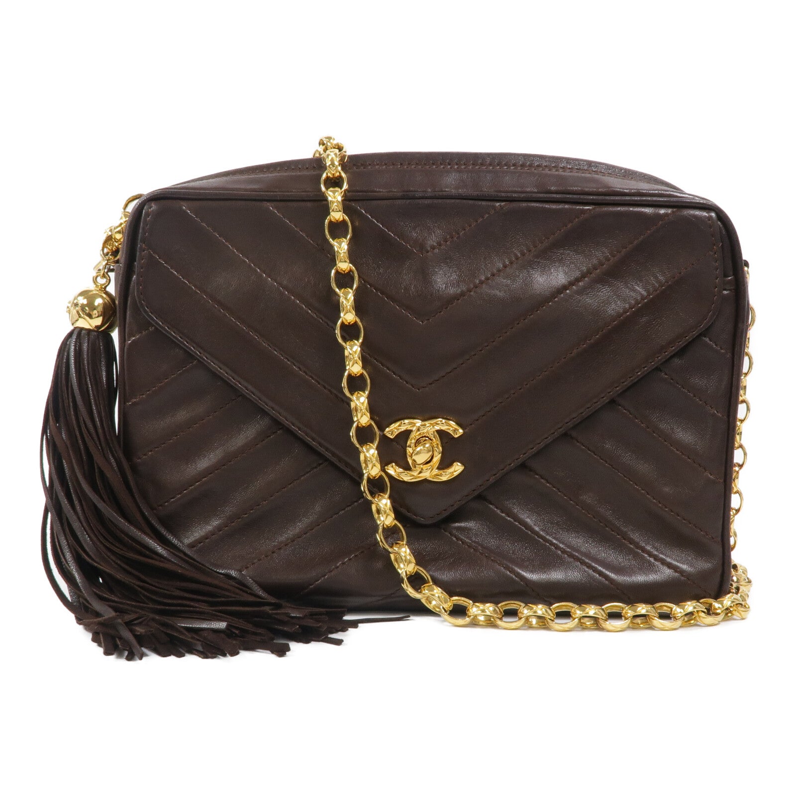 CHANEL 羊皮皮革Vintage Chain Shoulder肩背袋