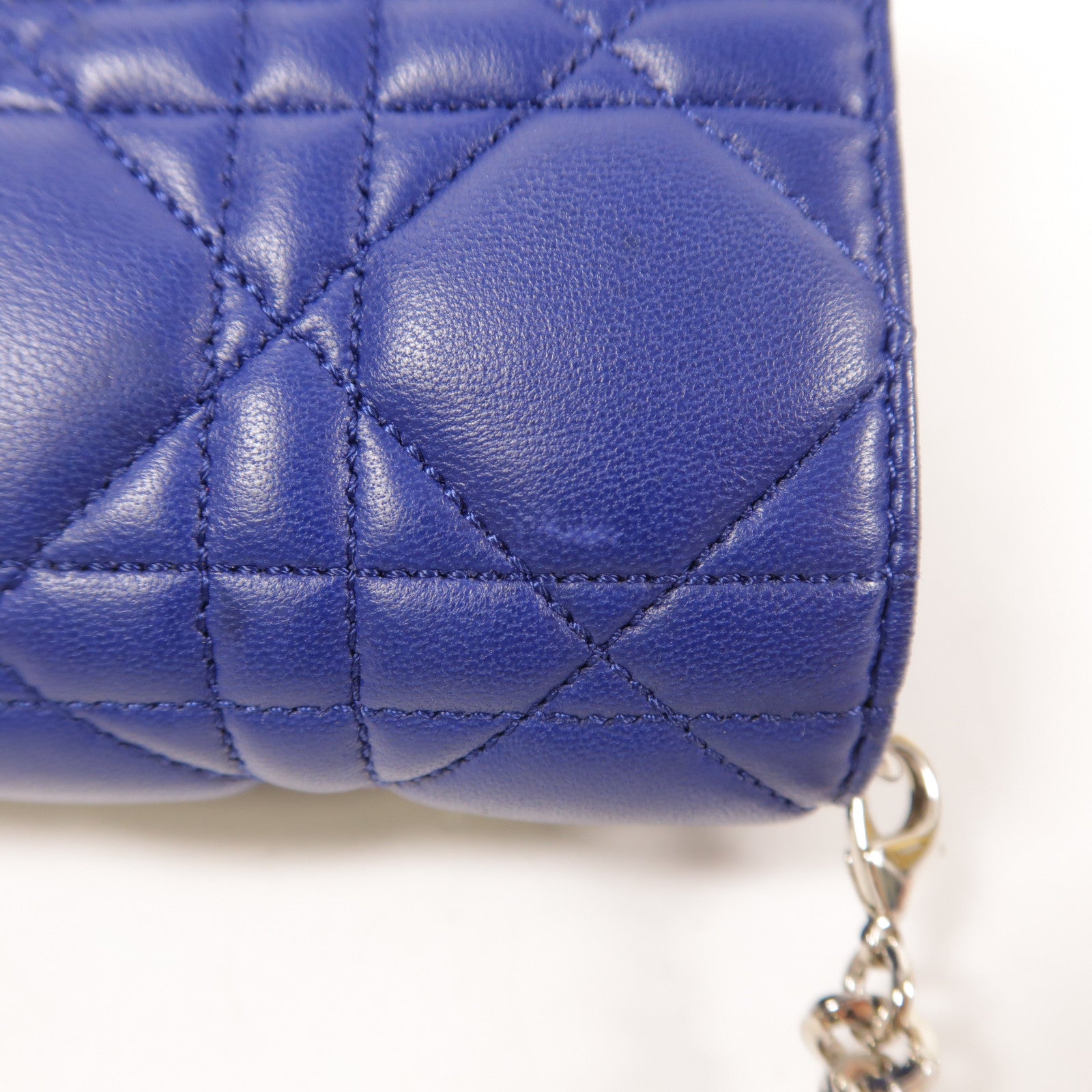Dior 羊皮皮革Chain Shoulder銀扣鏈帶肩背袋