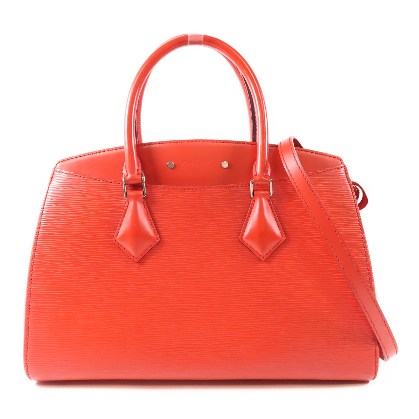 LOUIS VUITTON Epi Soufflot MM銀扣手挽肩背兩用袋