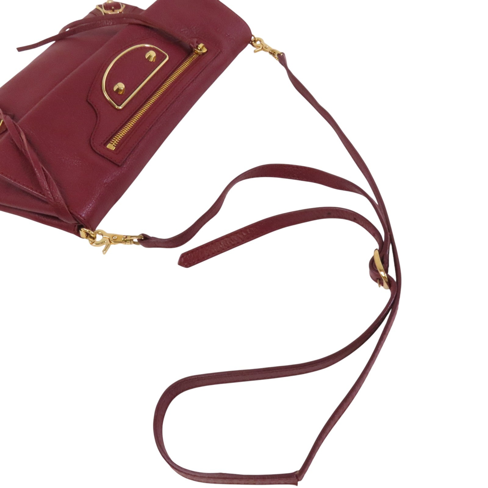 BALENCIAGA 羊皮皮革Edge Envelope金扣肩背/手拿兩用袋