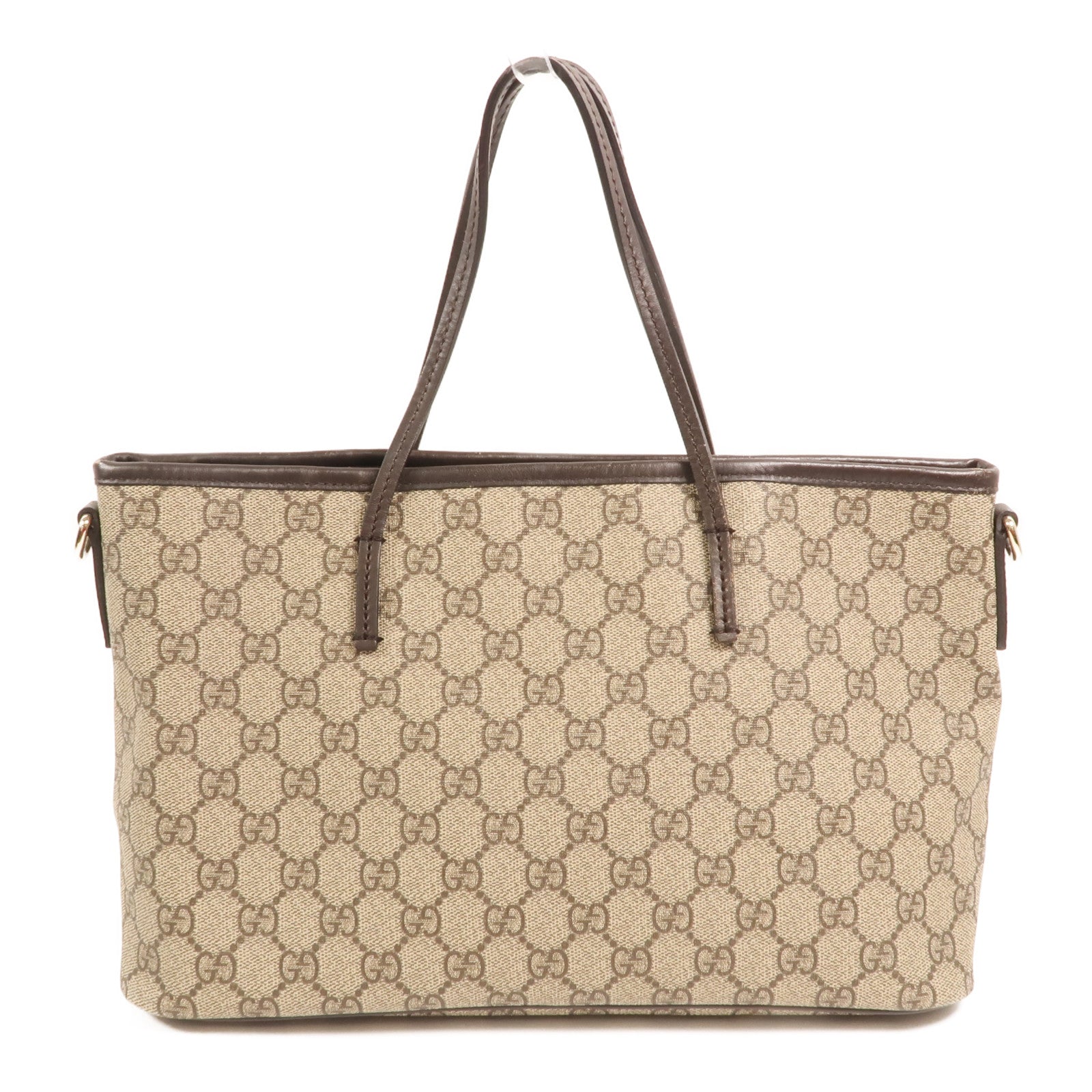 GUCCI 塗層帆布Tote Bag金扣手挽肩背兩用袋