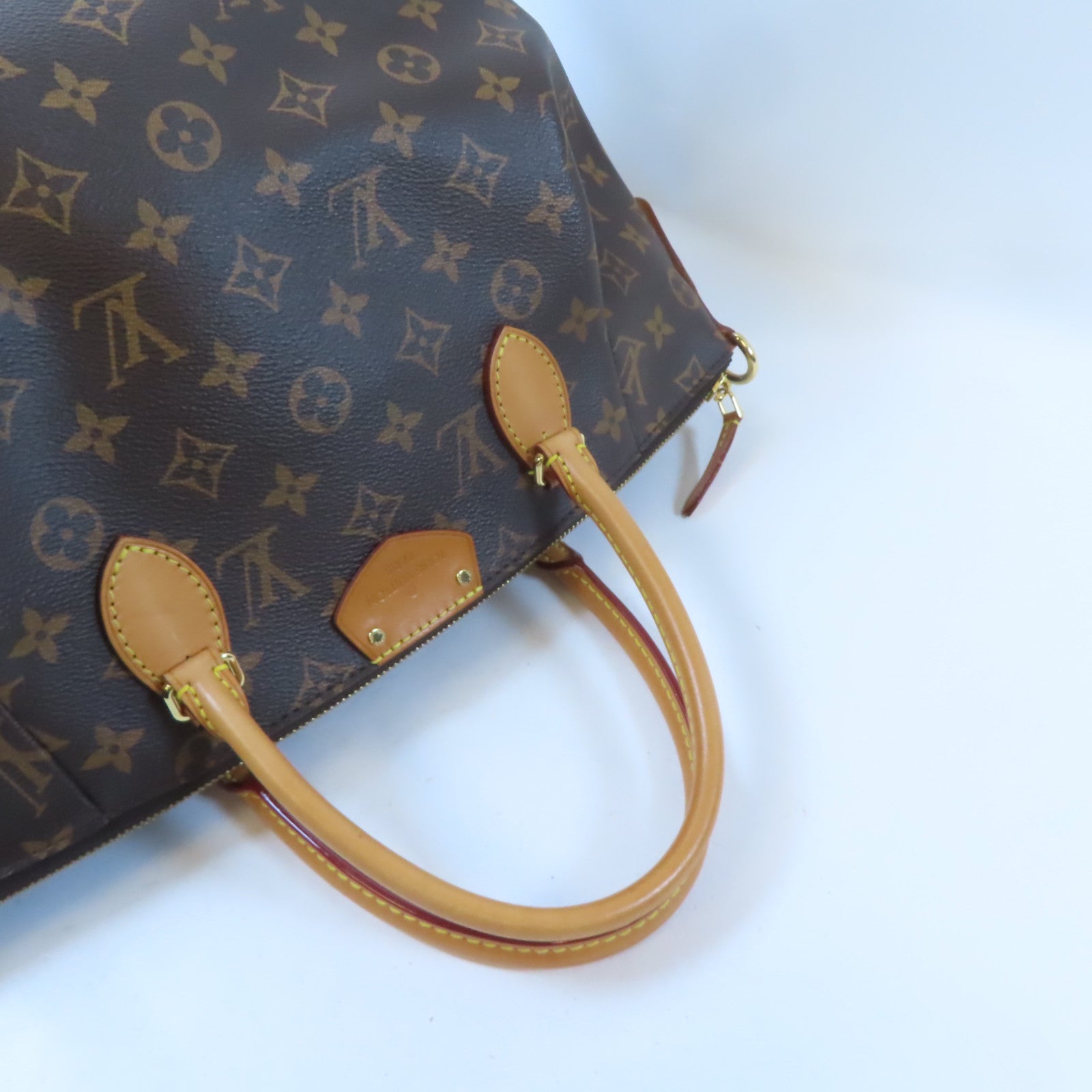 LOUIS VUITTON Monogram Turenne MM金扣手挽肩背兩用袋棕色