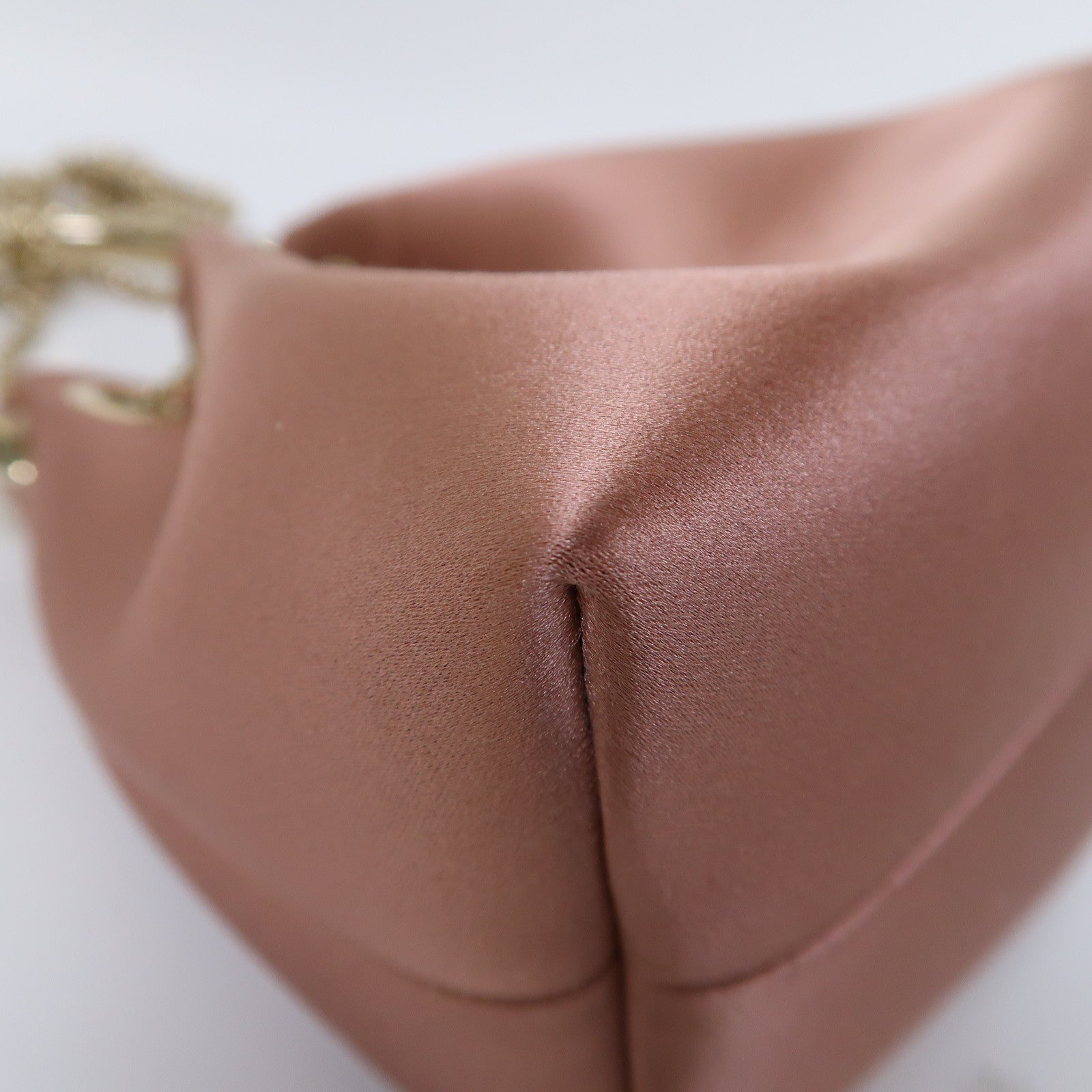 JIMMY CHOO 緞布2 Way Shoulder金扣手挽肩背兩用袋粉紅色