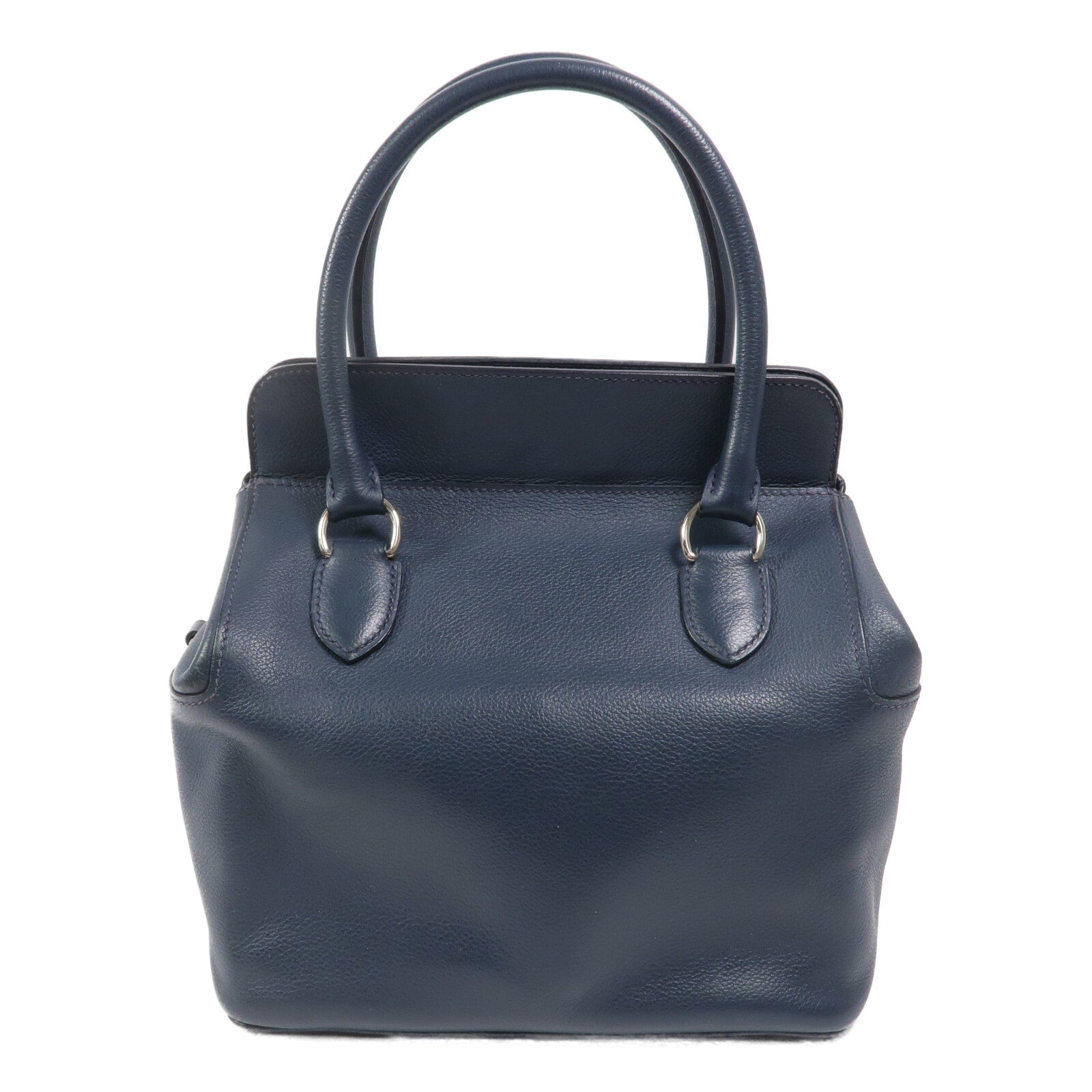 HERMES Evercolor皮革Toolbox 20手挽肩背兩用袋Bleu Ocean