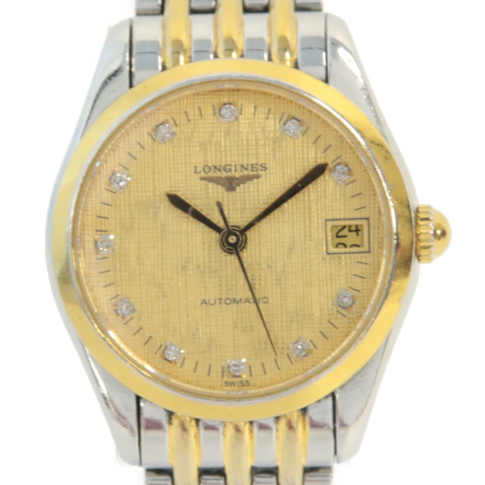 LONGINES 【激減優惠】Flagship18K黃金/不鏽鋼手錶自動機芯金色