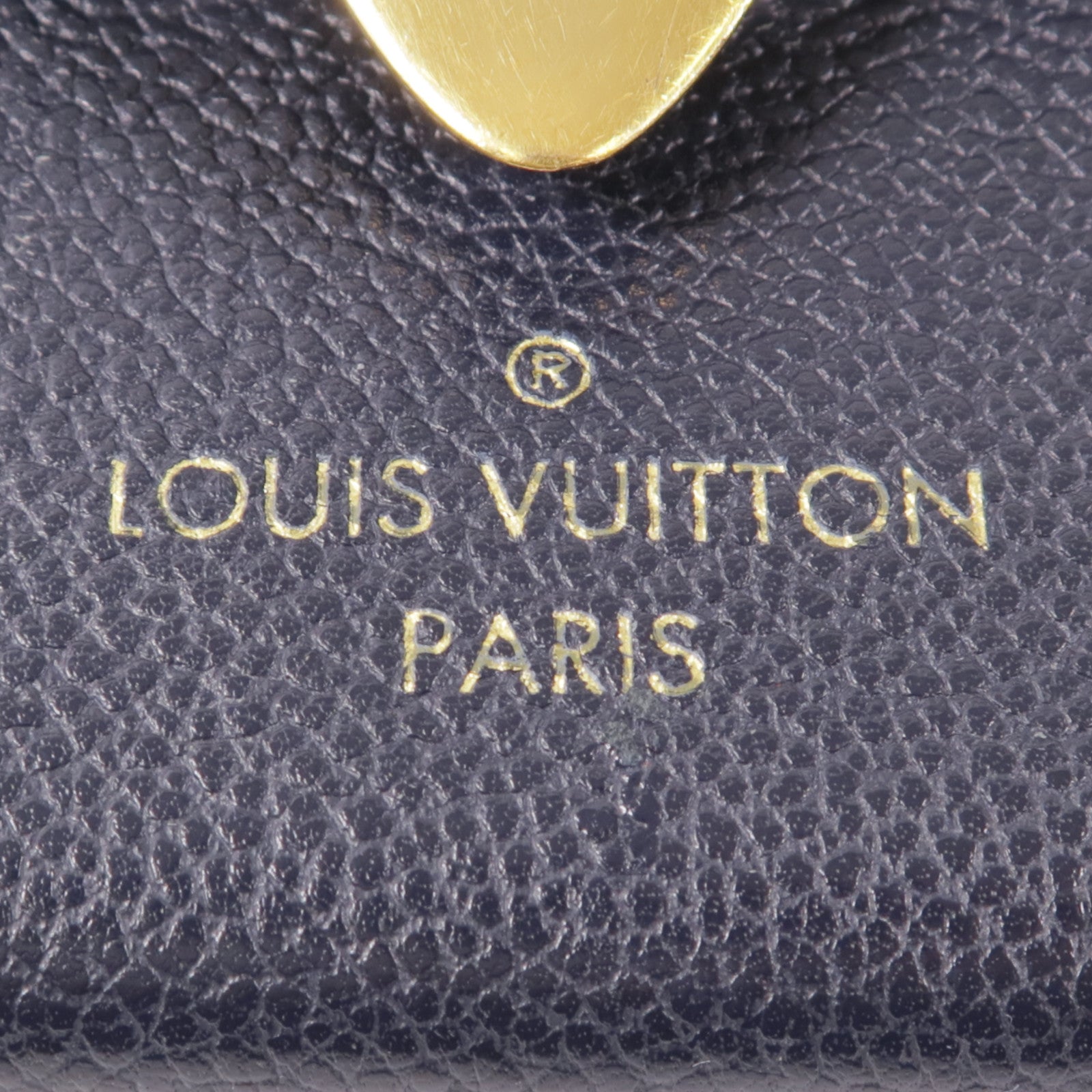LOUIS VUITTON Monogram Empreinte Vavin PM金扣肩背袋深藍色