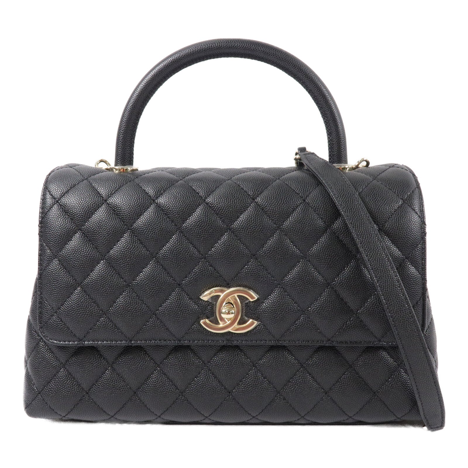 CHANEL 牛皮皮革Coco Handle Medium手挽肩背兩用袋