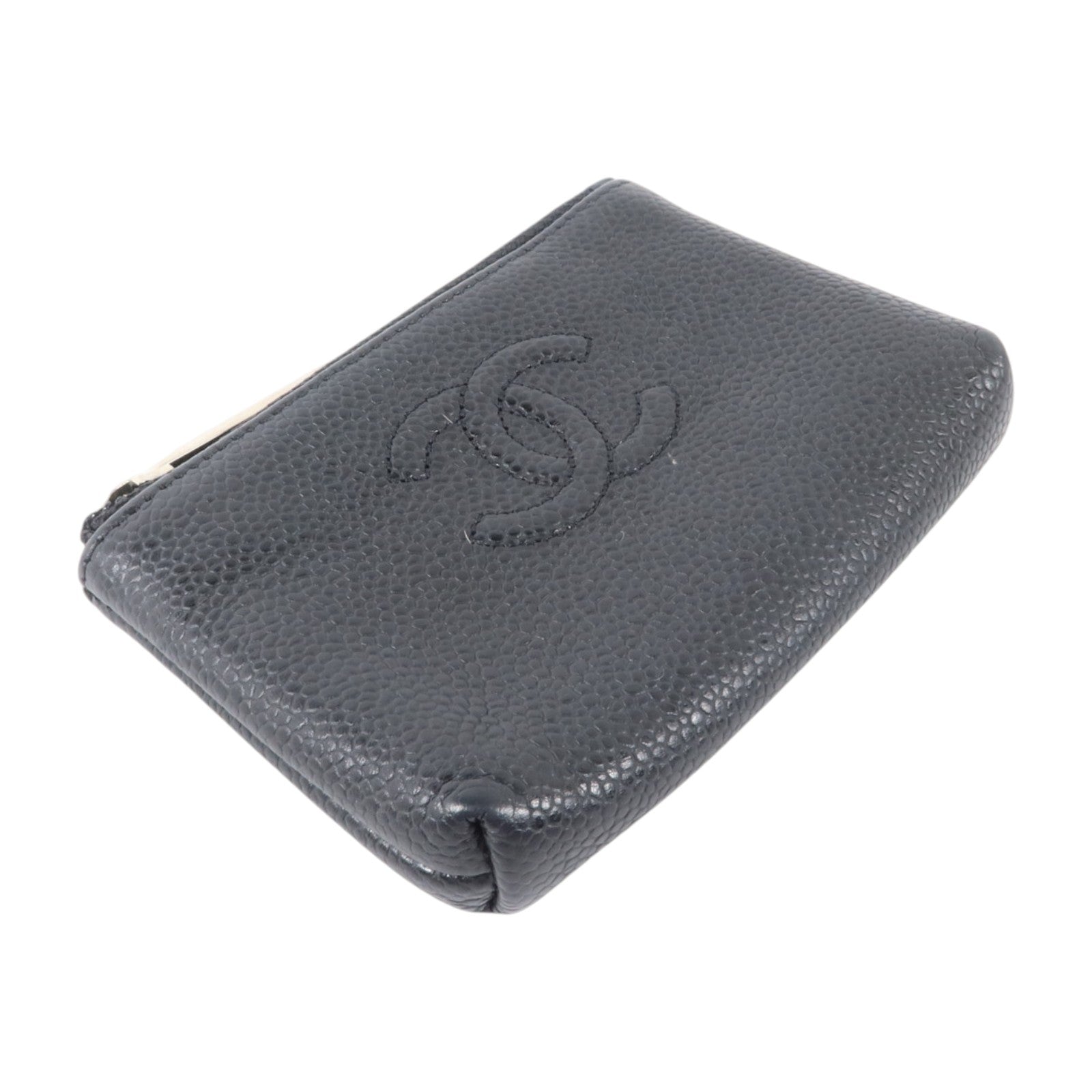 CHANEL 牛皮皮革Timeless CC Key Pouch/Coin Case銀扣鎖匙包/零錢包