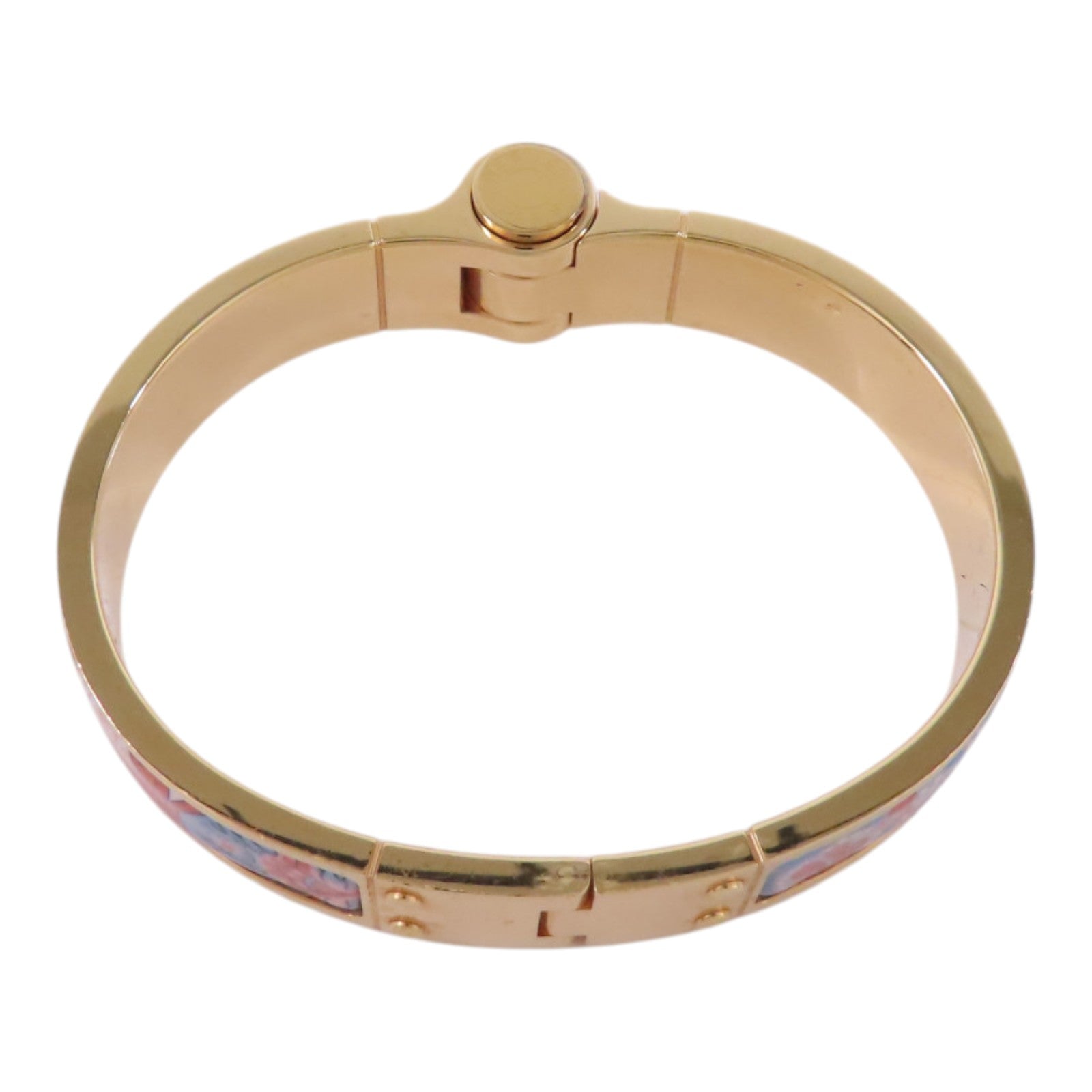 HERMES 金屬/琺瑯Hinged Bracelet金扣手鐲