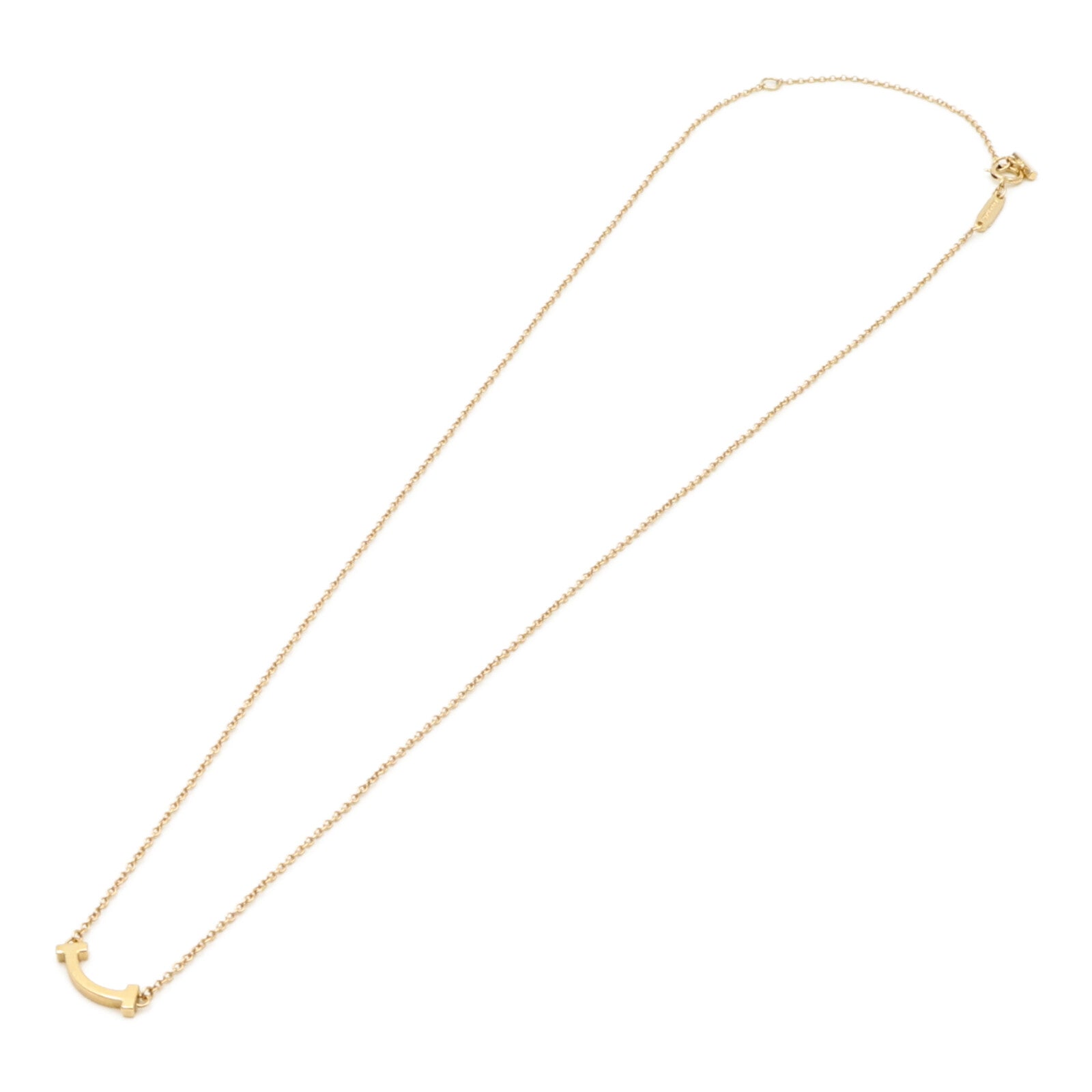 TIFFANY＆CO 18K黃金T-Smile Necklace Mini項鍊