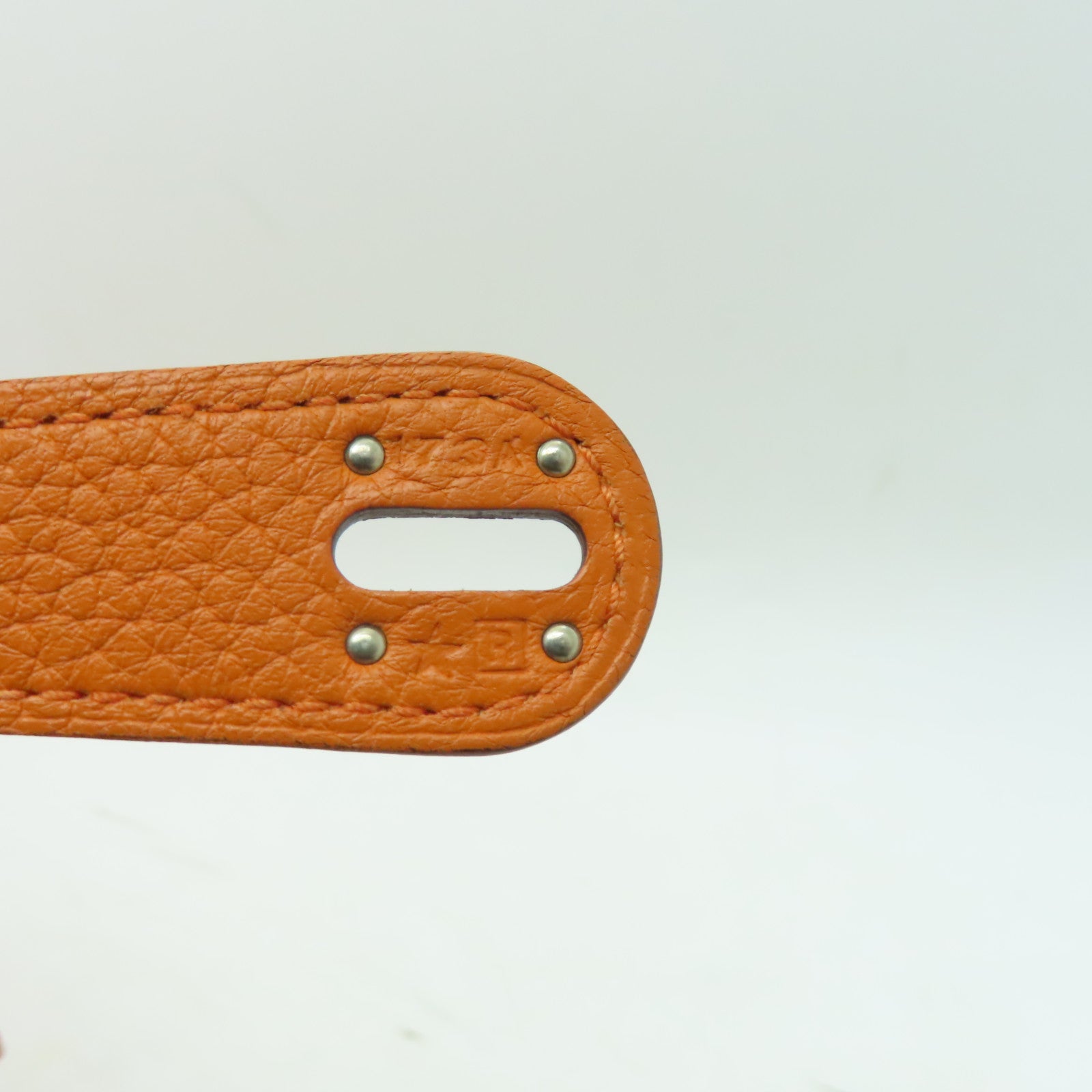HERMES 【激減優惠】Clemence皮革Lindy 34銀扣手挽肩背兩用袋橙色