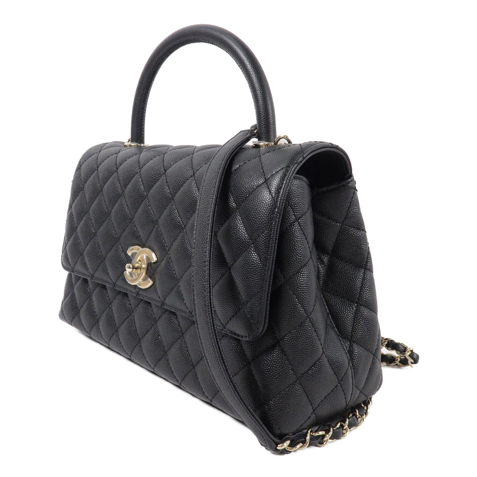 CHANEL 牛皮皮革Coco Handle Medium手挽肩背兩用袋