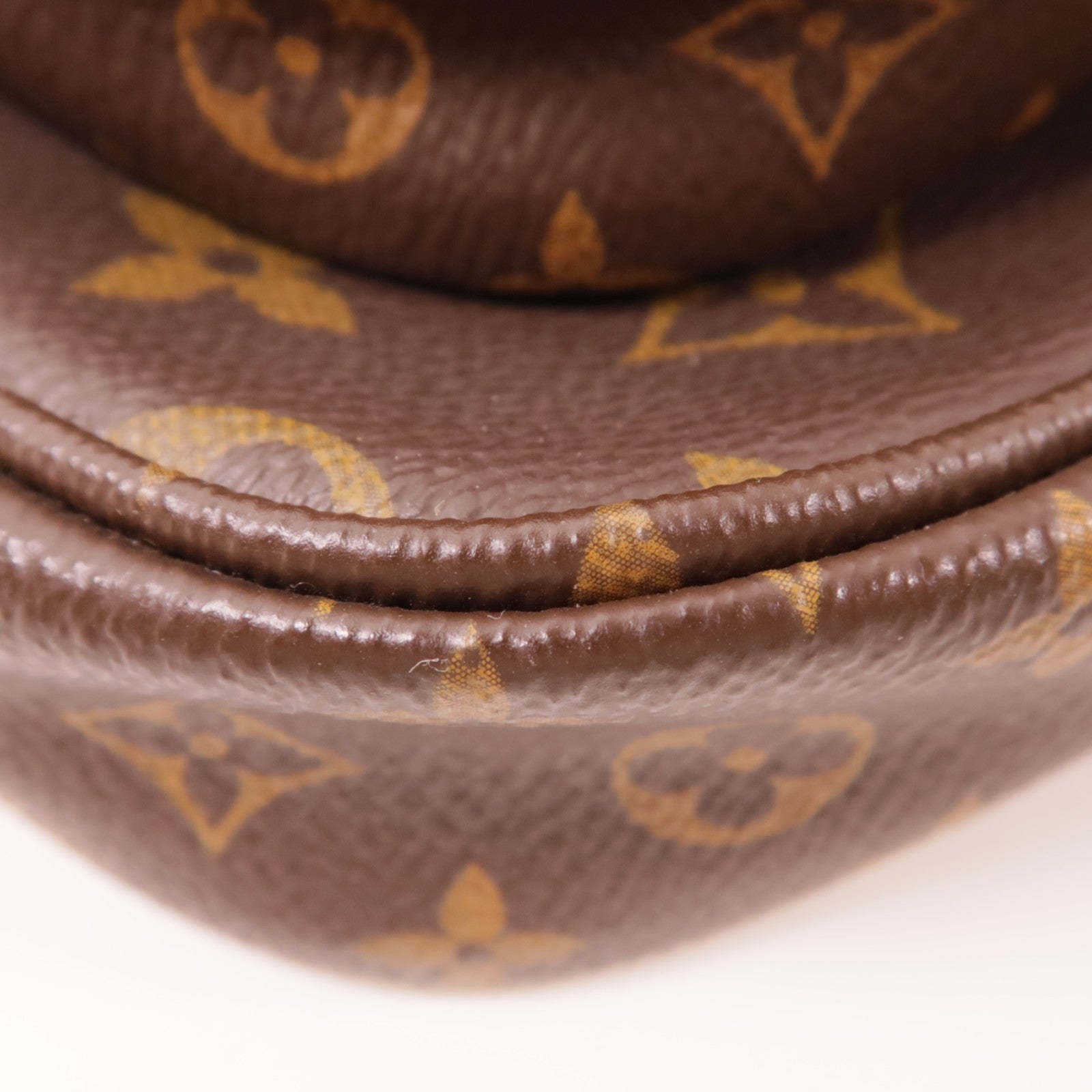 LOUIS VUITTON Monogram Multi Pochette Accessoires金扣肩背袋棕色