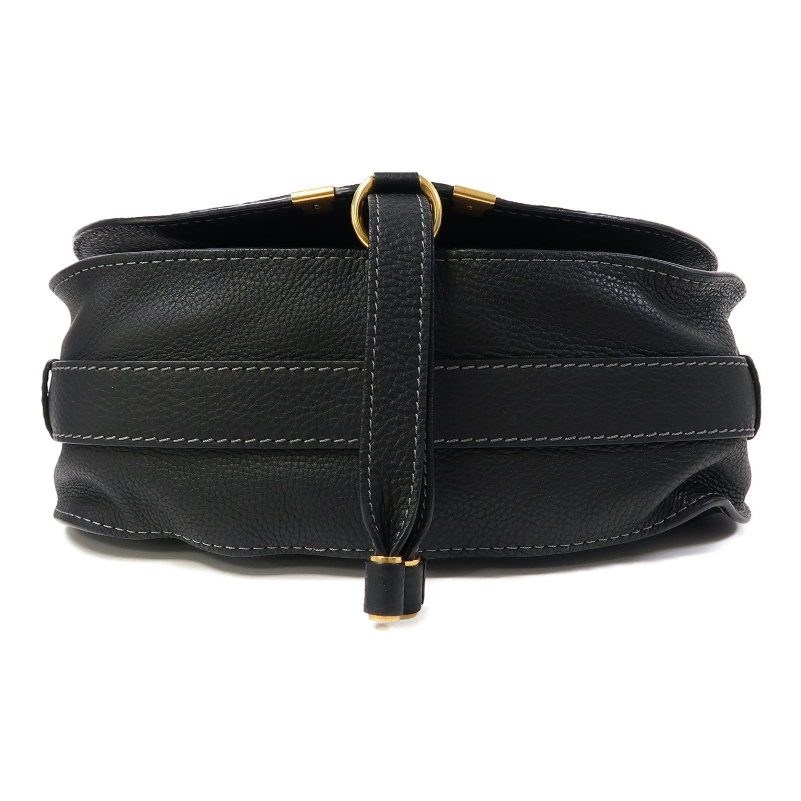 Chloe 牛皮皮革Shoulder bag金扣肩背袋黑色
