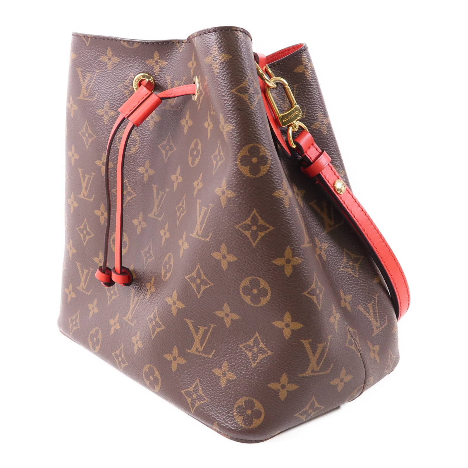 LOUIS VUITTON LV GHW Neo Noe MM Shoulder Bag M44021 Monogram Red