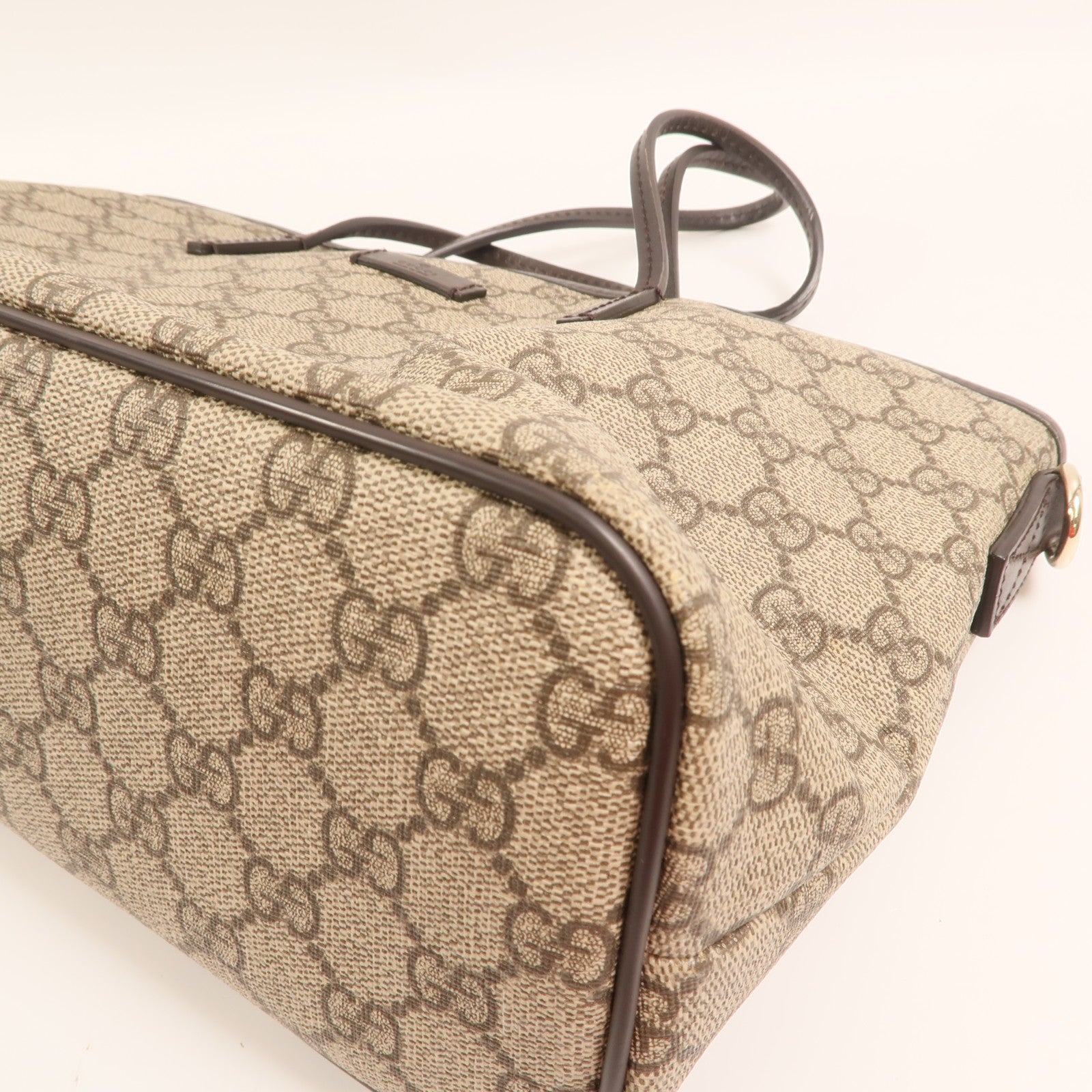 GUCCI 塗層帆布Tote Bag金扣手挽肩背兩用袋