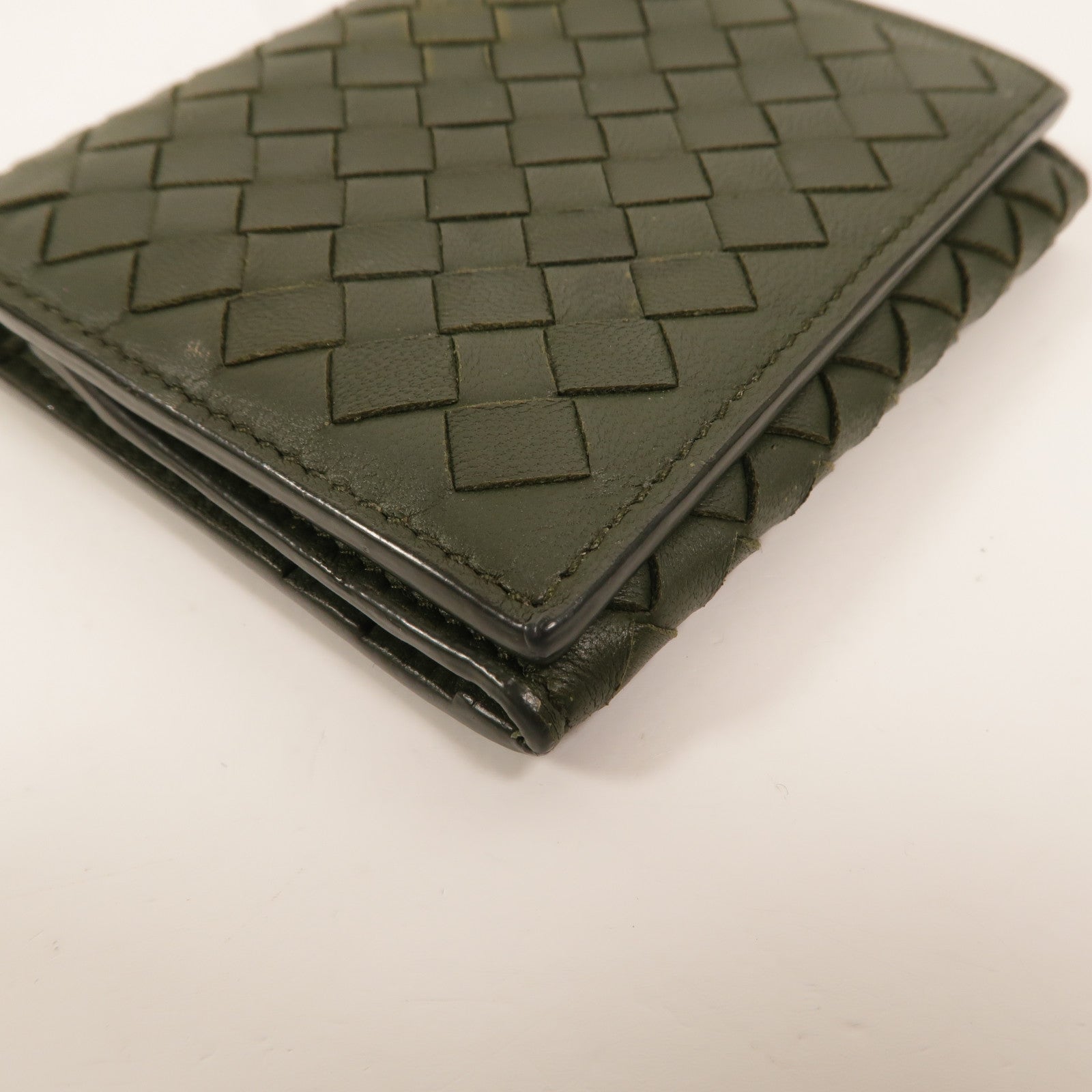 BOTTEGA VENETA 羊皮皮革Tri-Fold Zip Wallet錢包