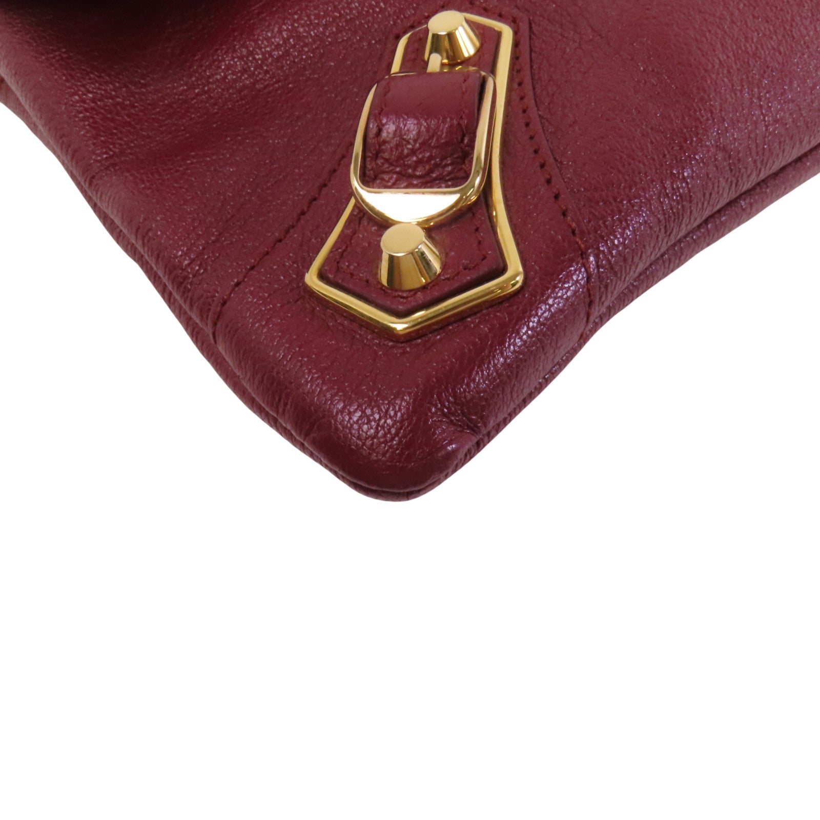 BALENCIAGA 羊皮皮革Edge Envelope金扣肩背/手拿兩用袋