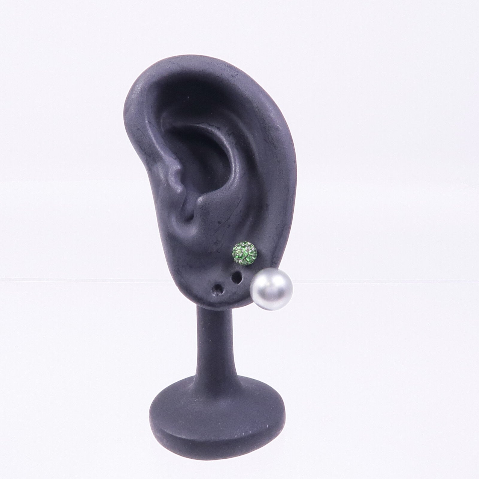 JEWELRY 18K白金Pearl Garnet Earrings珍珠/石榴石耳環