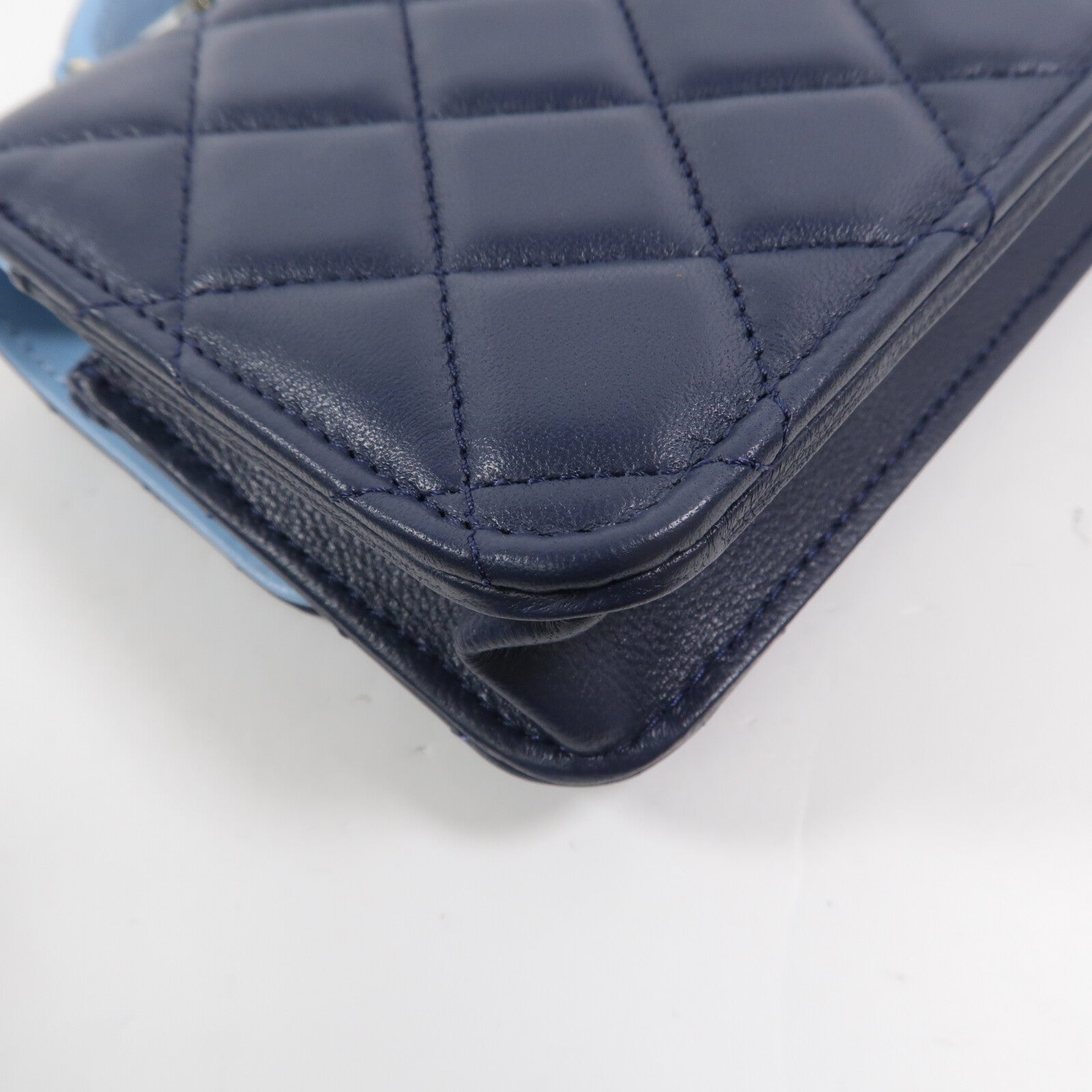 CHANEL 羊皮皮革Mini Flap With Handle鏈帶手挽肩背兩用袋