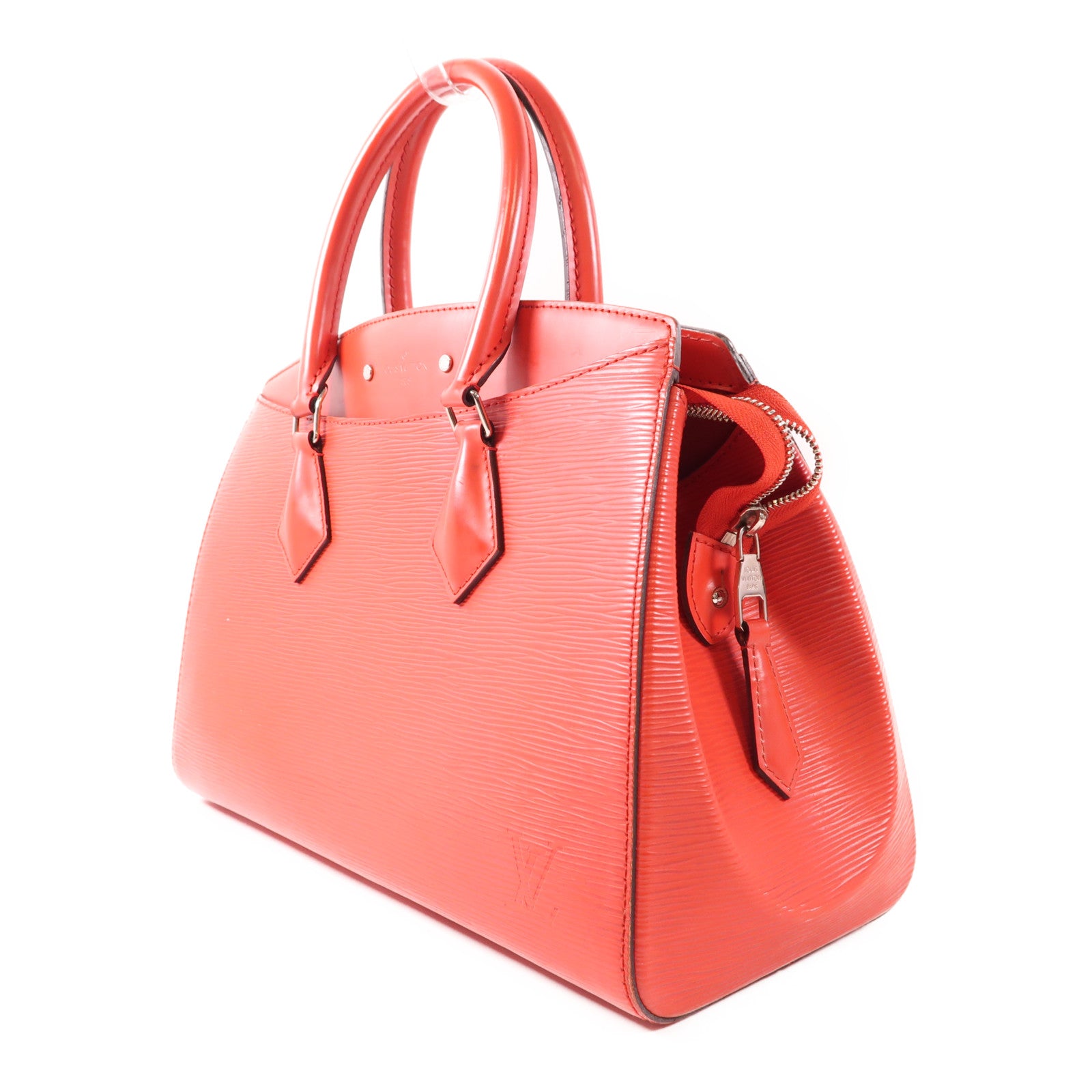 LOUIS VUITTON Epi Soufflot MM銀扣手挽肩背兩用袋