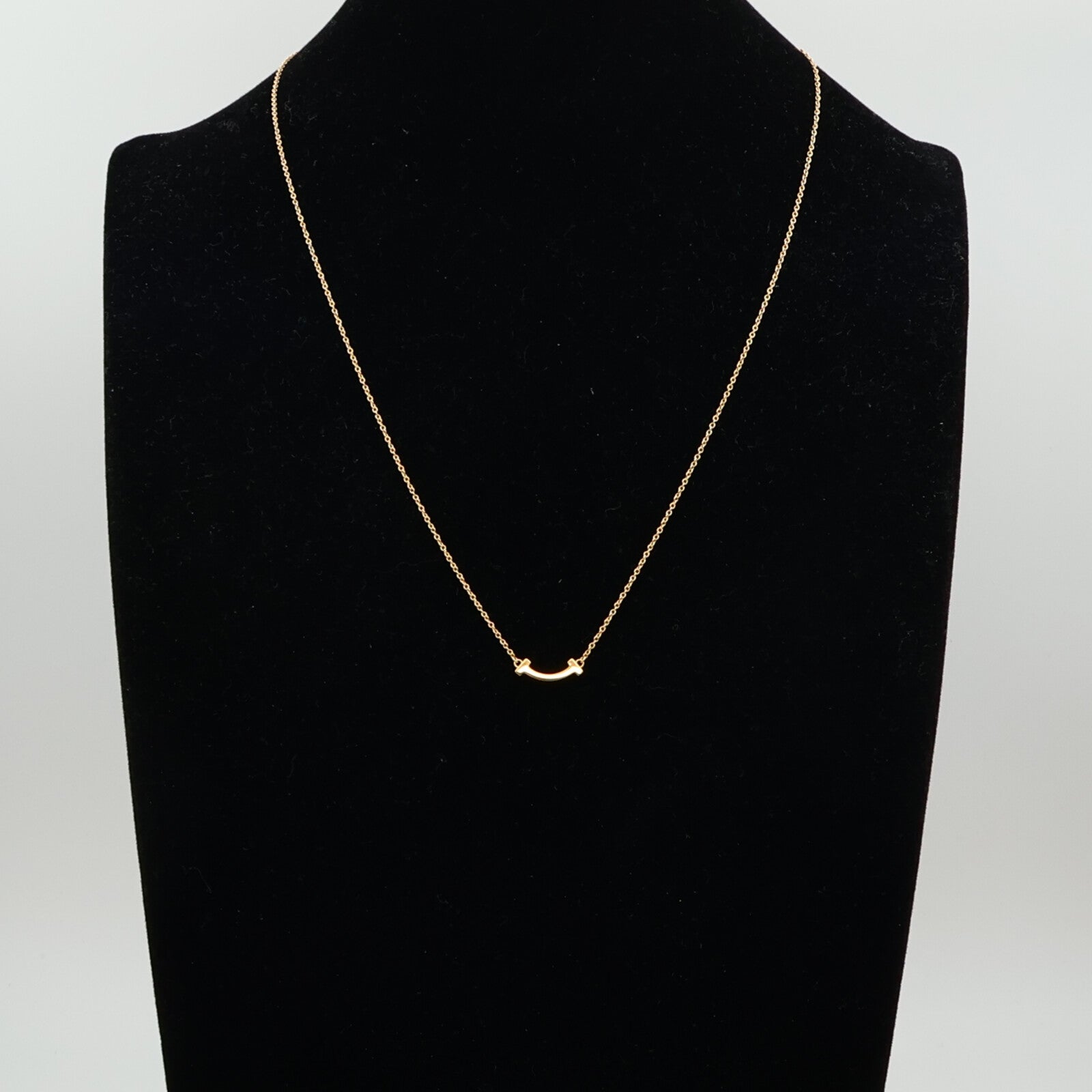 TIFFANY＆CO 18K黃金T-Smile Necklace Mini項鍊