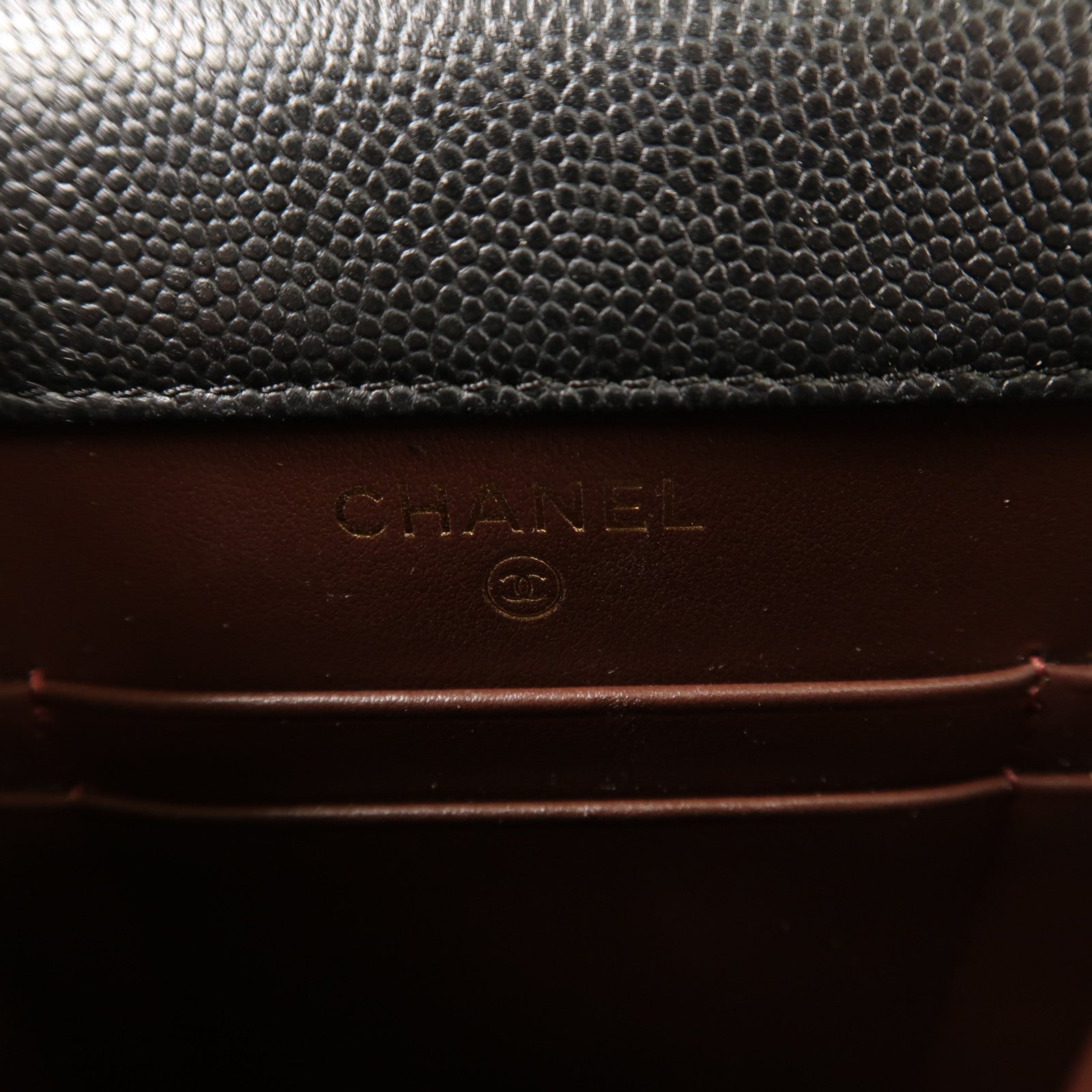 CHANEL 牛皮皮革Phone Bag金扣鏈帶肩背袋